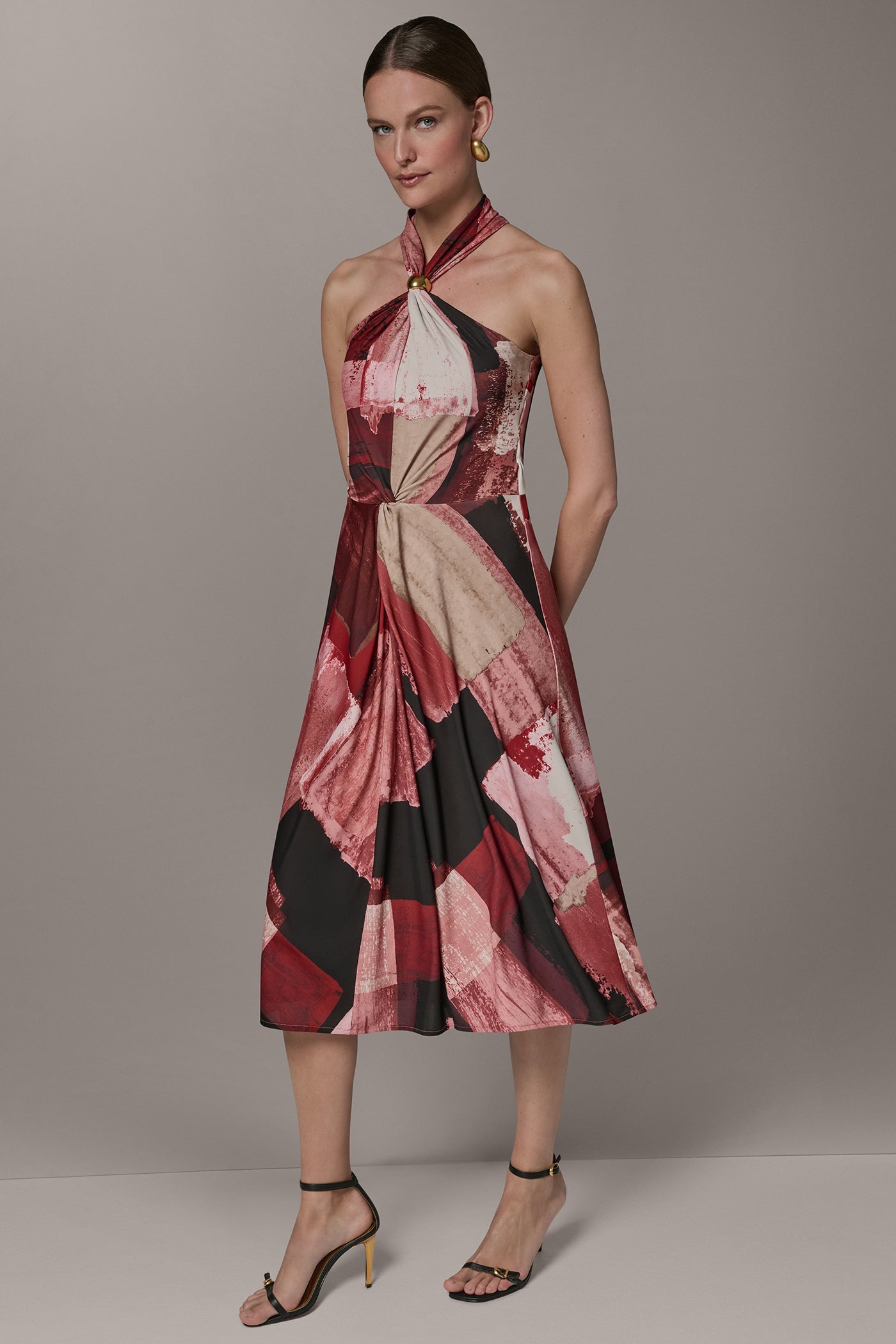 PRINTED HALTER DRESS VIEW 4 | Dresses & Jumpsuits