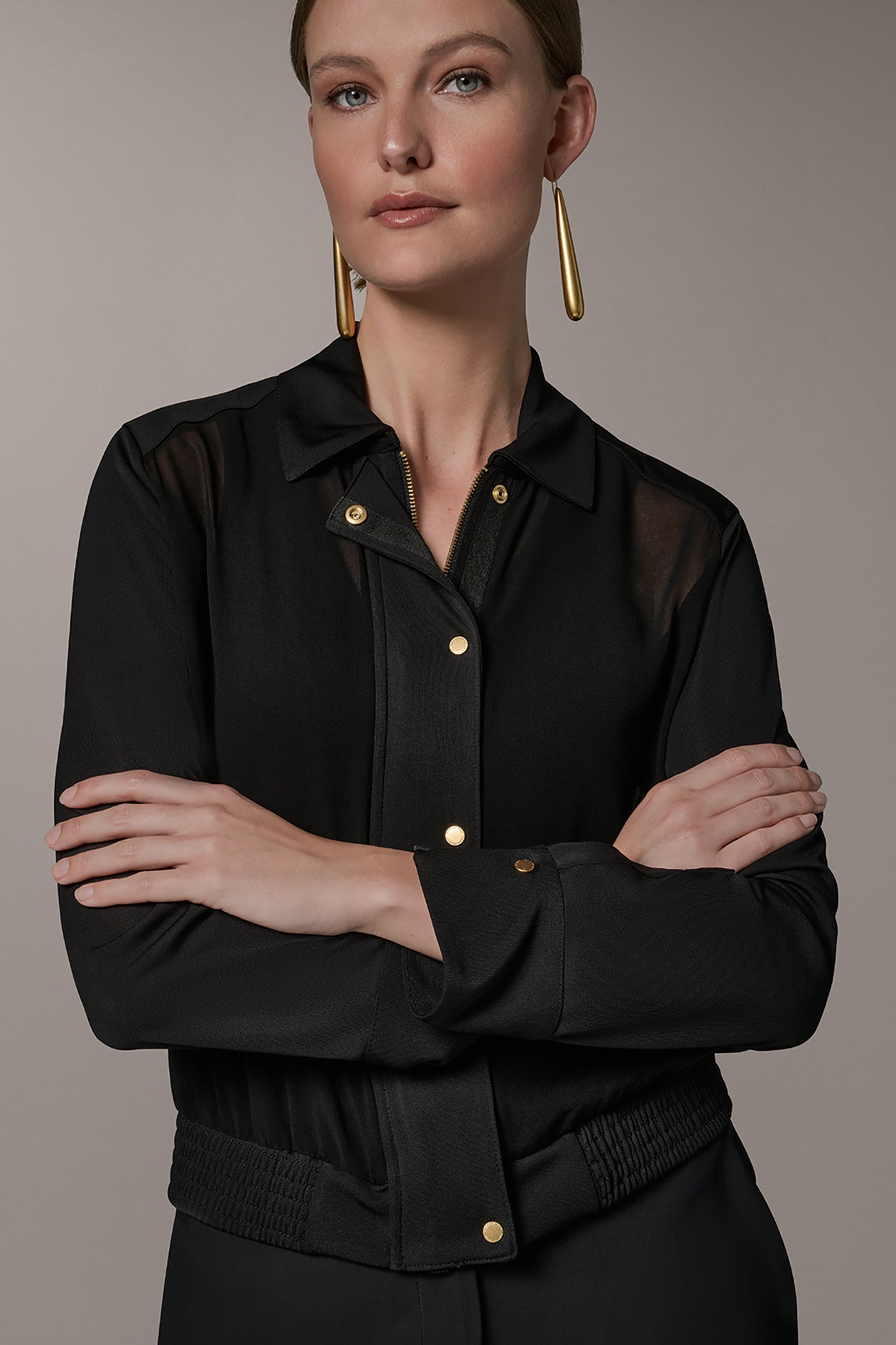 MIX MEDIA ZIP FRONT JACKET VIEW 7