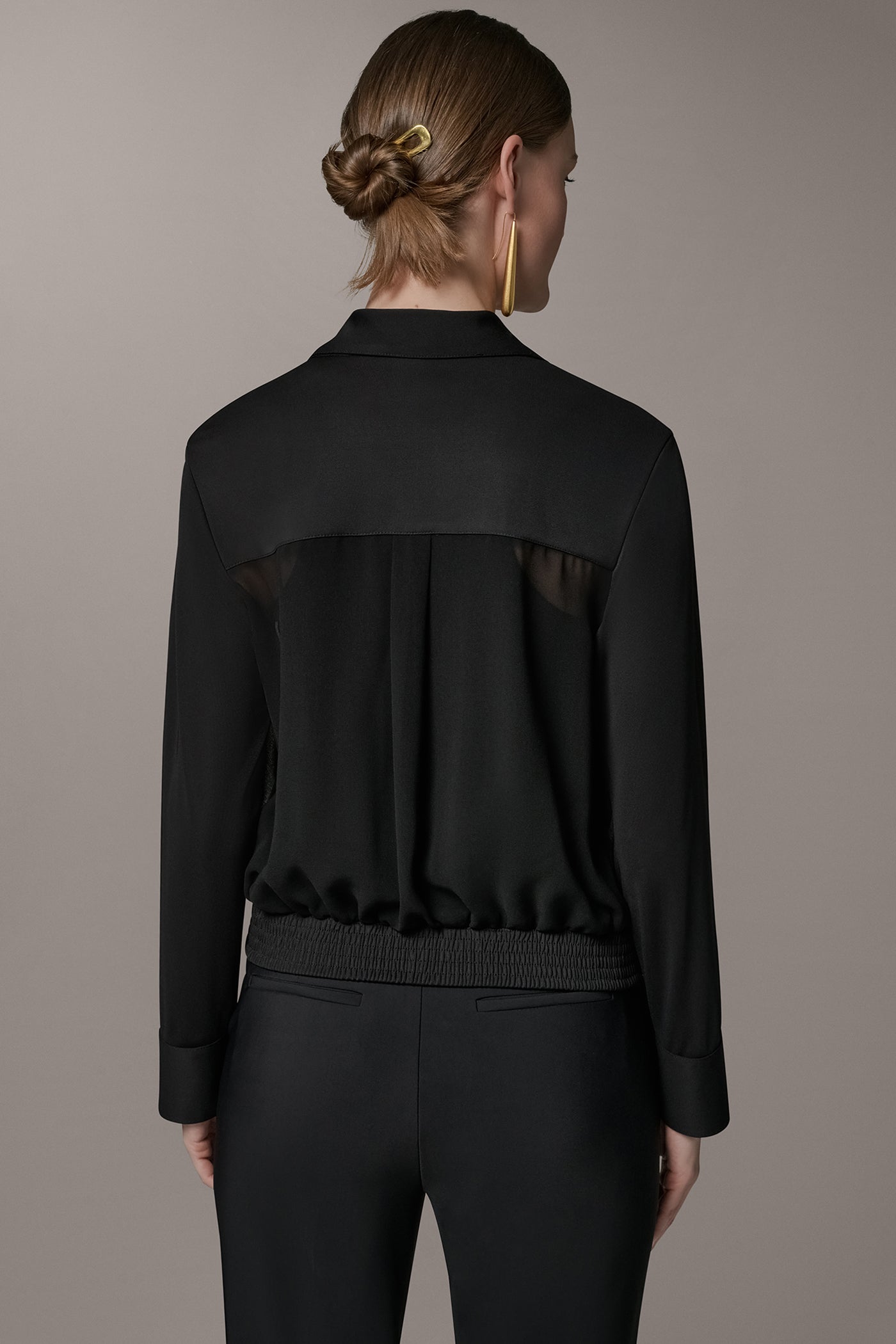 MIX MEDIA ZIP FRONT JACKET VIEW 2