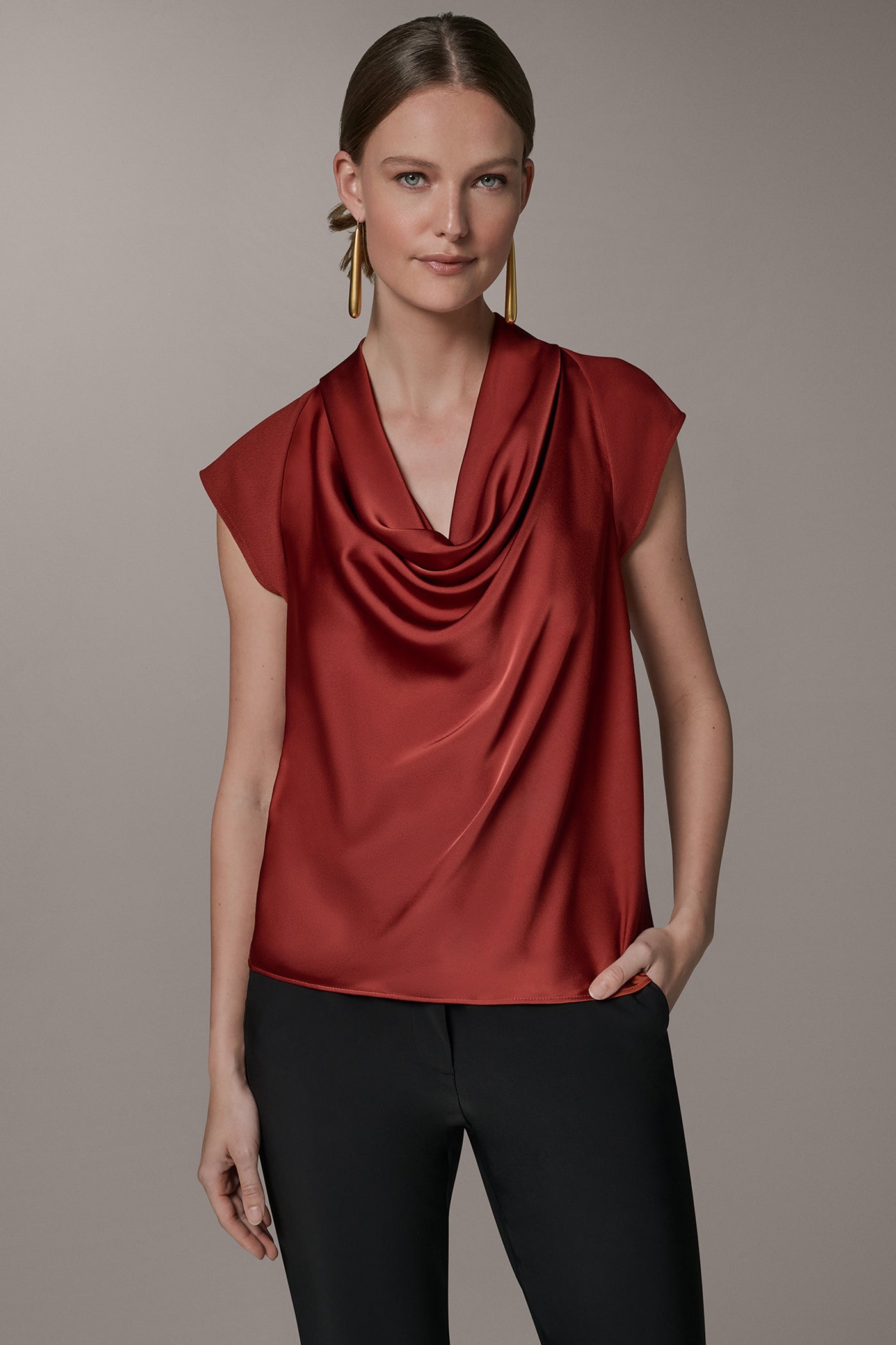 COWL NECK TOP | View 1 | Tops