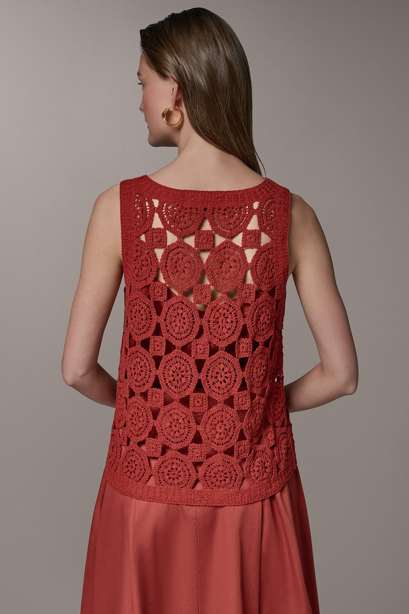 CROCHET SHELL TANK VIEW 5 | Tops