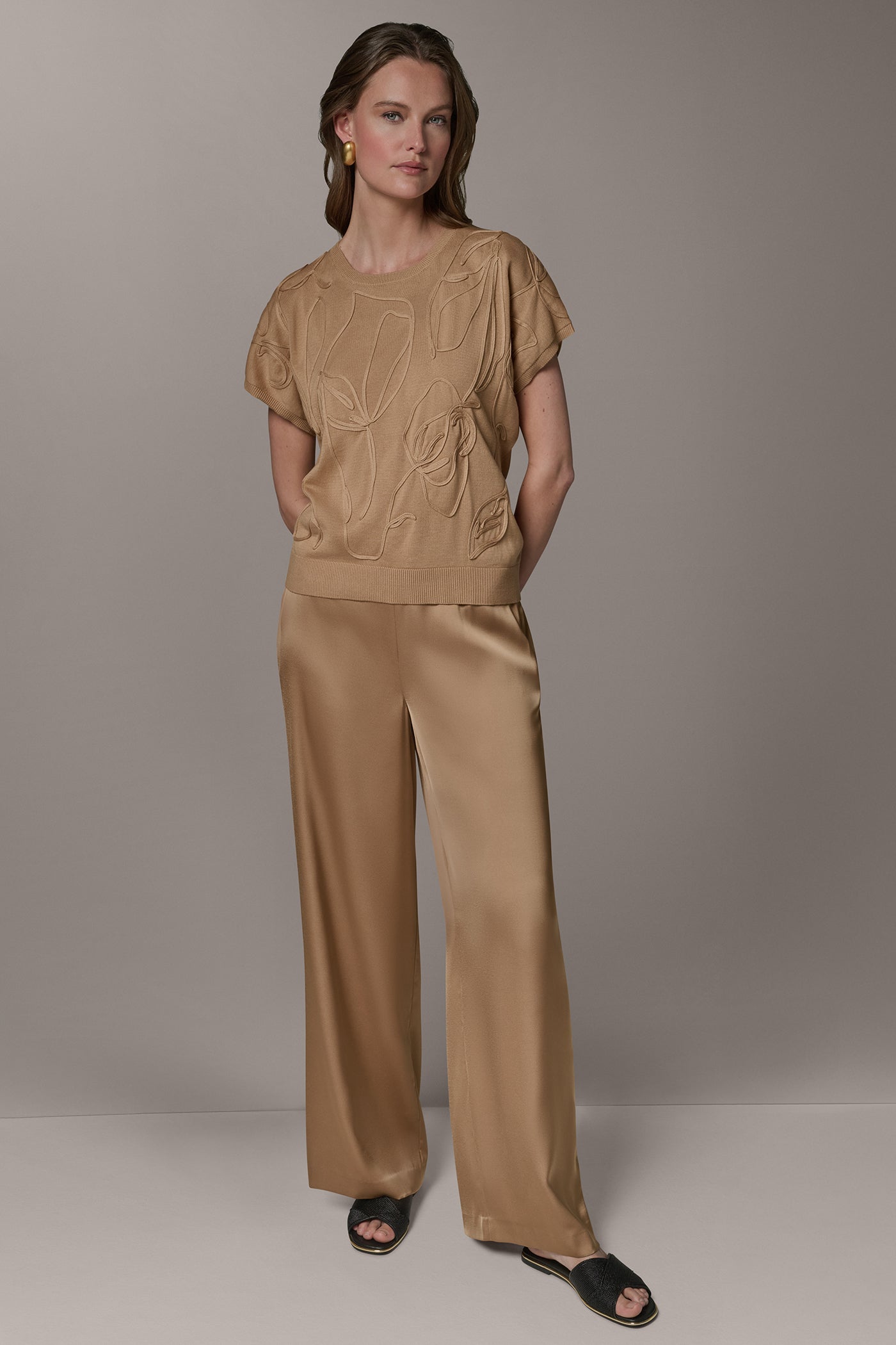 SHORT SLEEVE EMBROIDERED TOP VIEW 6 | Tops