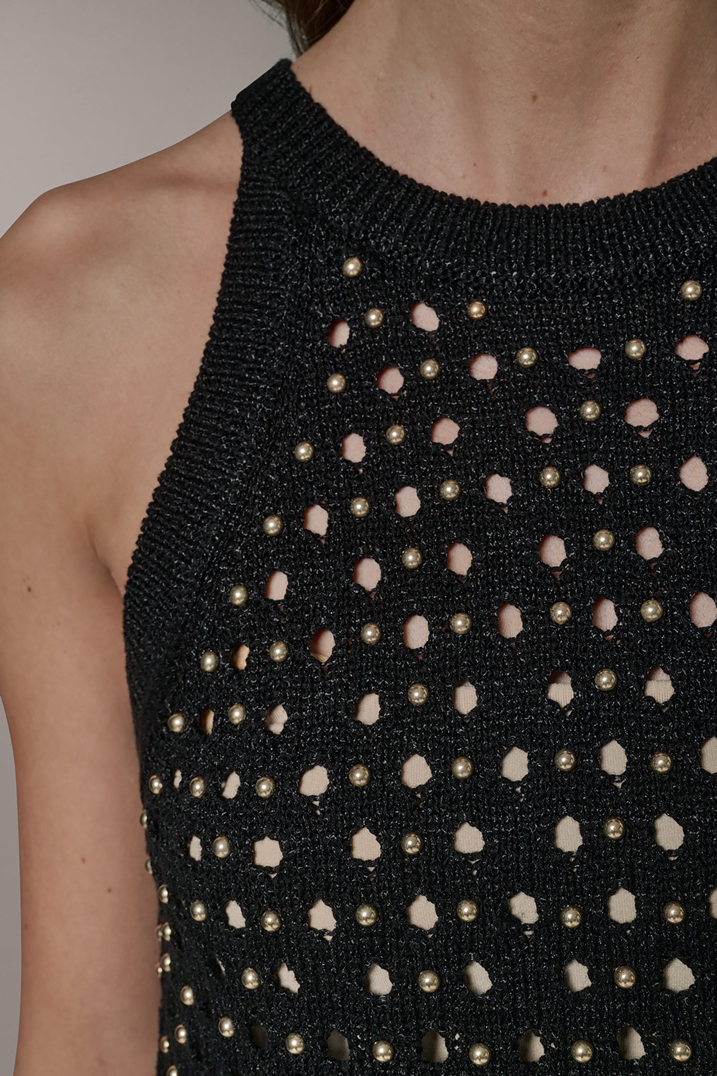 OPEN-STITCH HALTER SWEATER TANK VIEW 5 | Tops