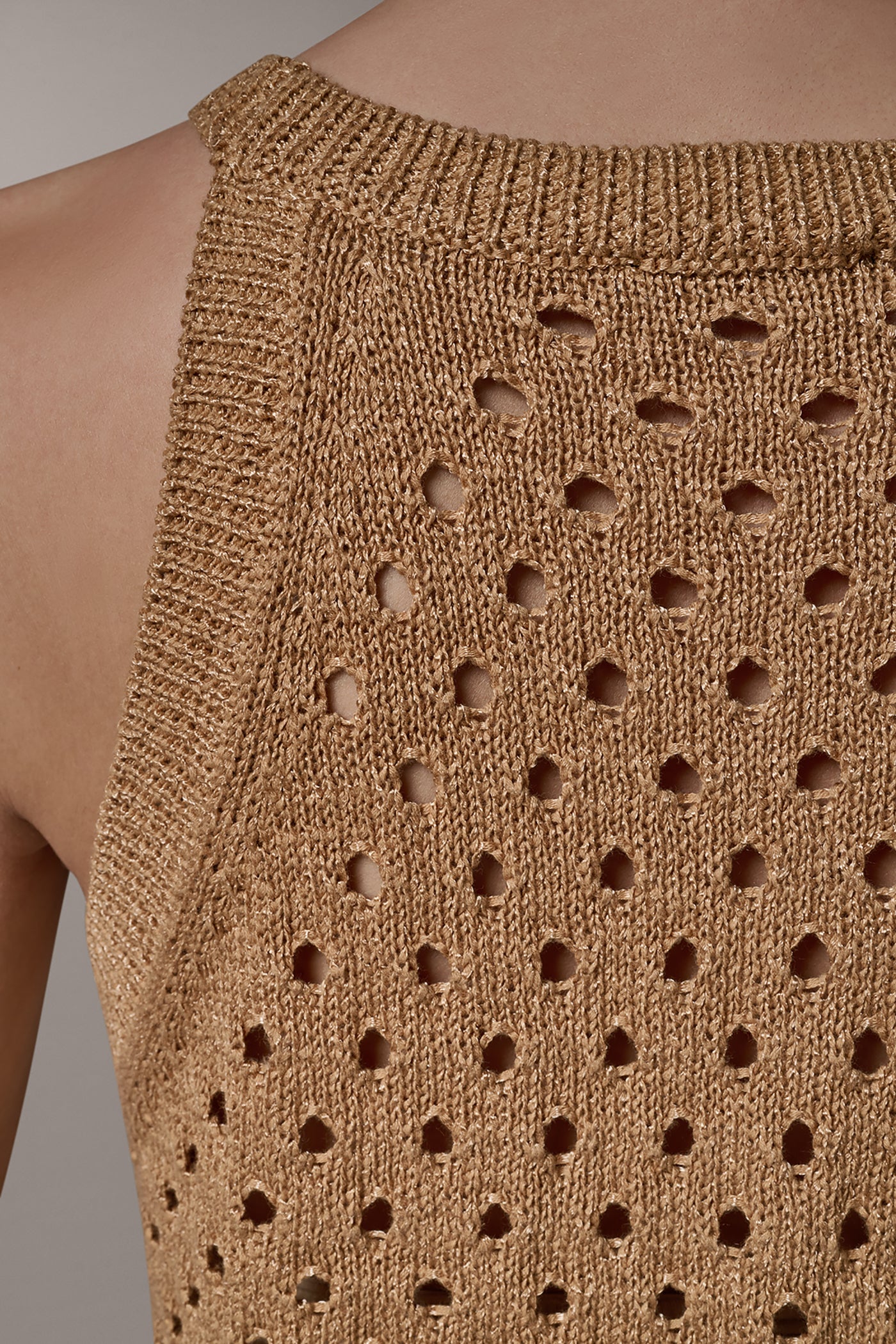 OPEN-STITCH HALTER SWEATER TANK VIEW 5 | Tops