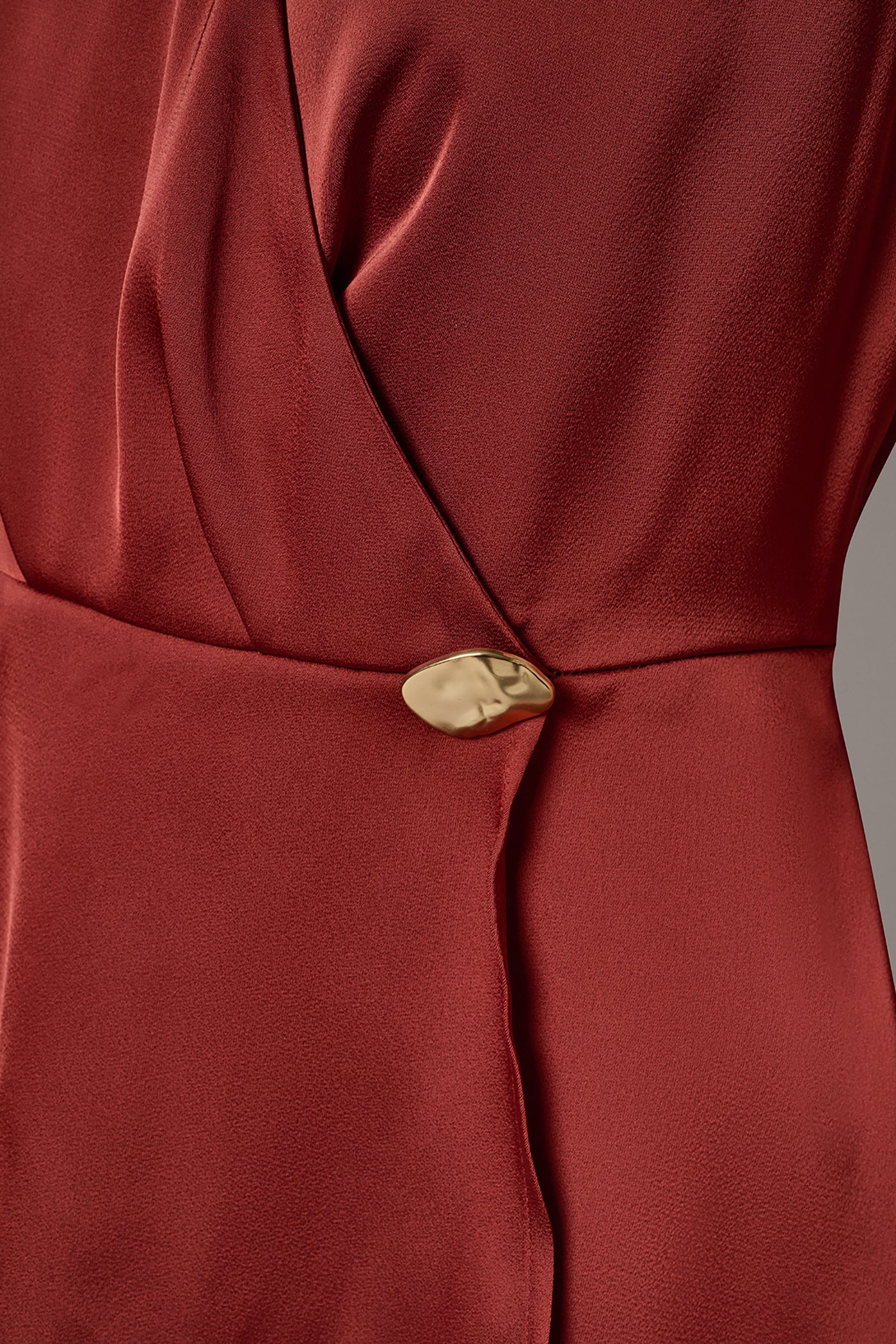 SLEEVELESS WRAP-EFFECT ASYMMETRIC PEPLUM BLOUSE VIEW 5