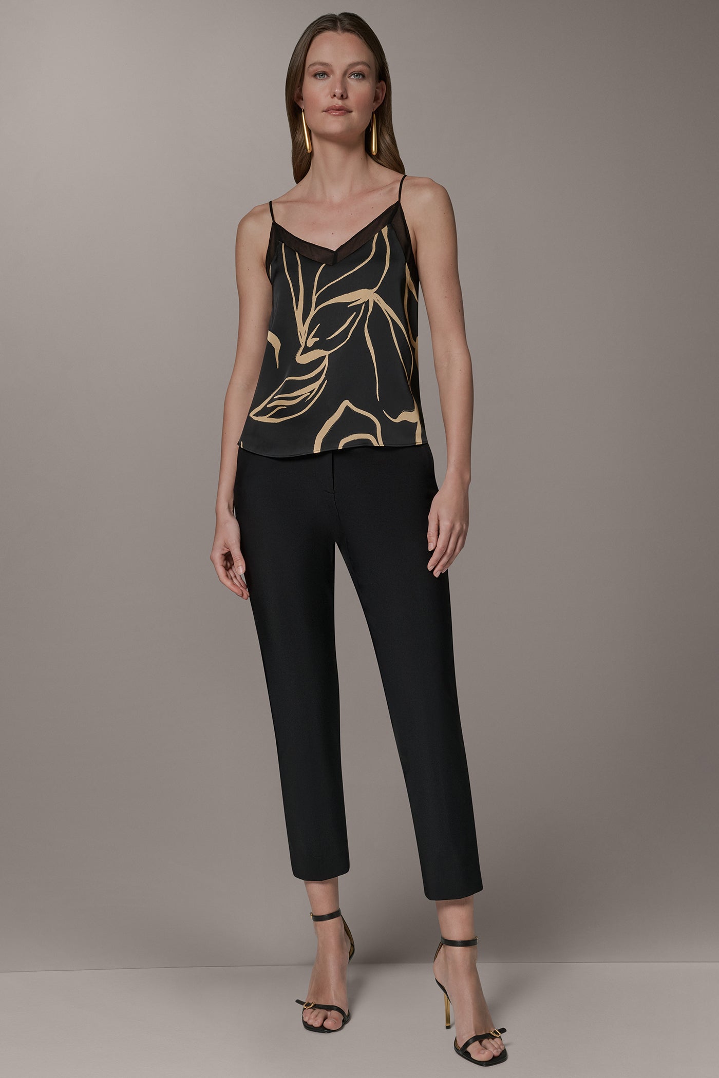 SLEEVELESS V-NECK PRINT CAMI VIEW 7 | Tops