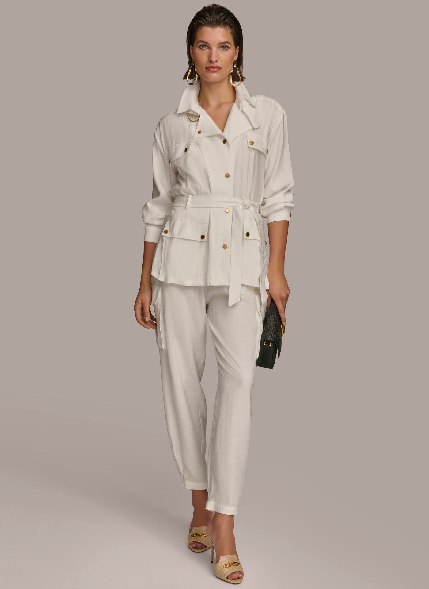 SHORT SLEEVE BELTED UTILITY JACKET VIEW 4 | Welcome Code Exclusions