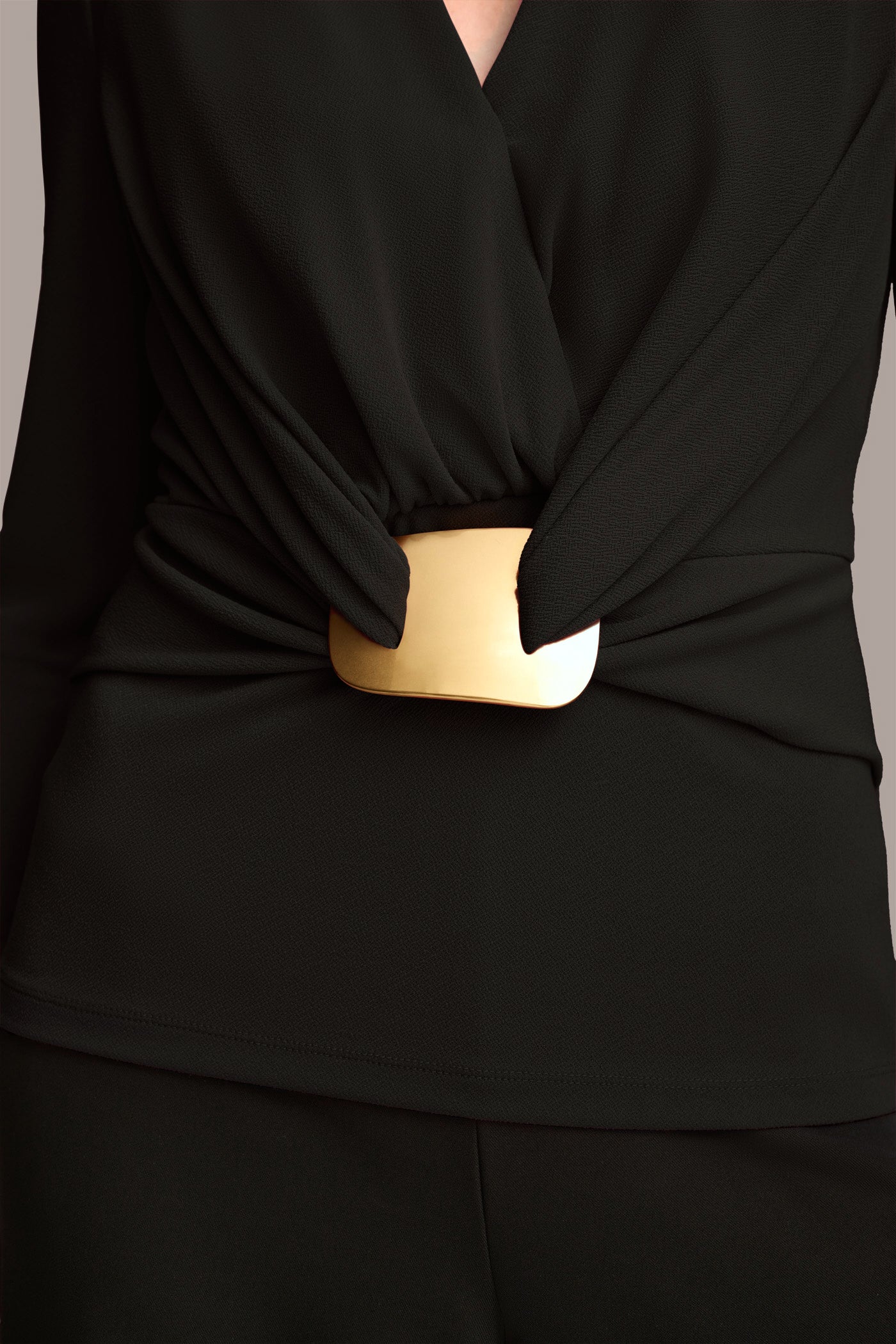 FAUX WRAP WITH HARDWARE TOP VIEW 5 | Suits and Separates