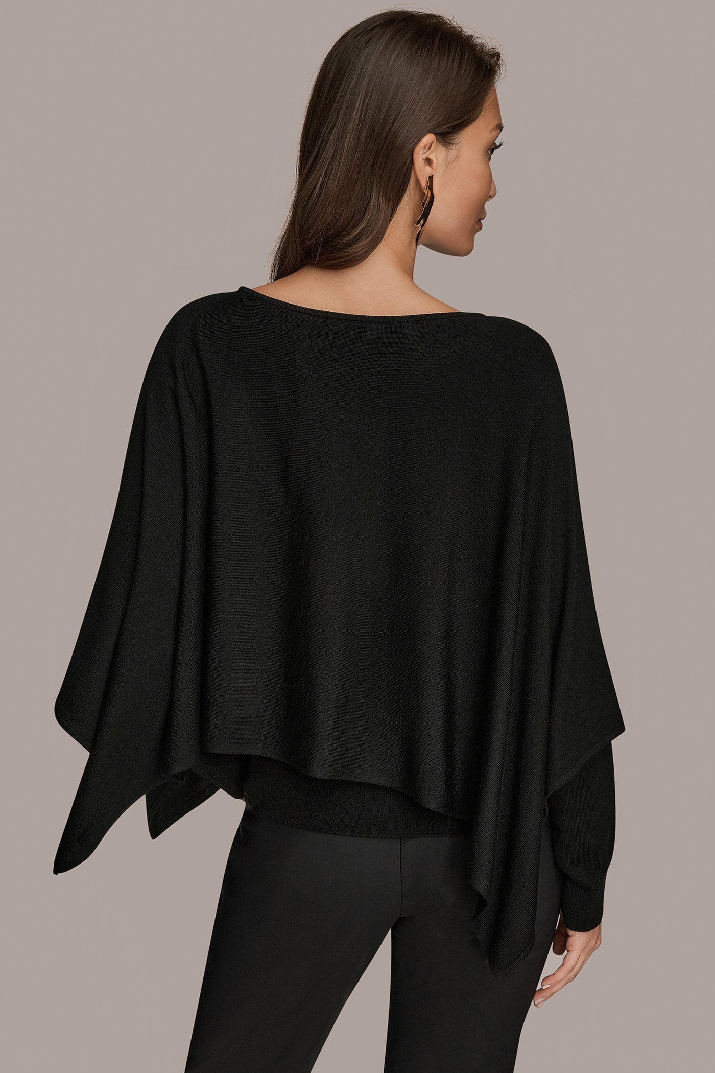 LAYERED PONCHO SWEATER | View 2 | Fall Collection