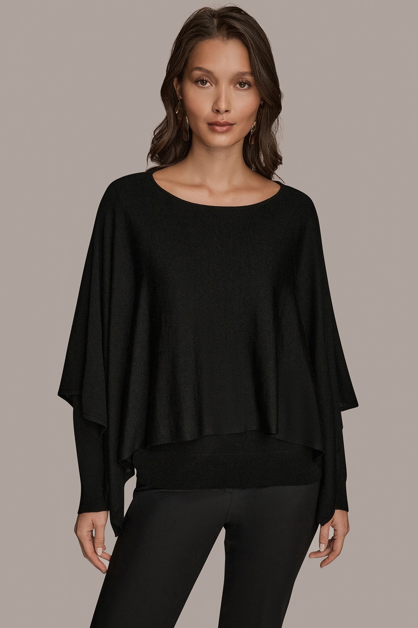 LAYERED PONCHO SWEATER | View 1 | Fall Collection