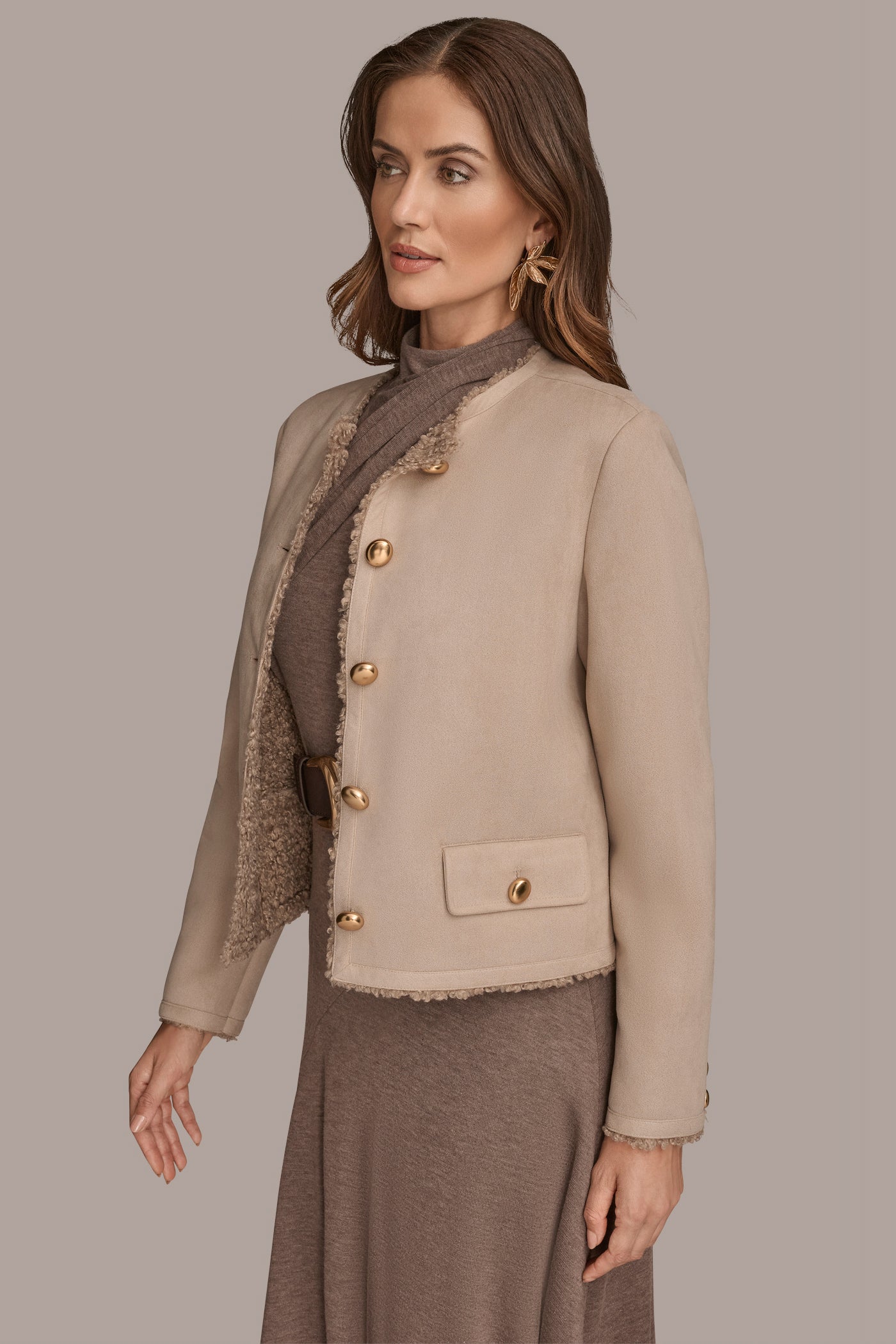 SHORT BUTTON-FRONT COAT VIEW 3 | All Products