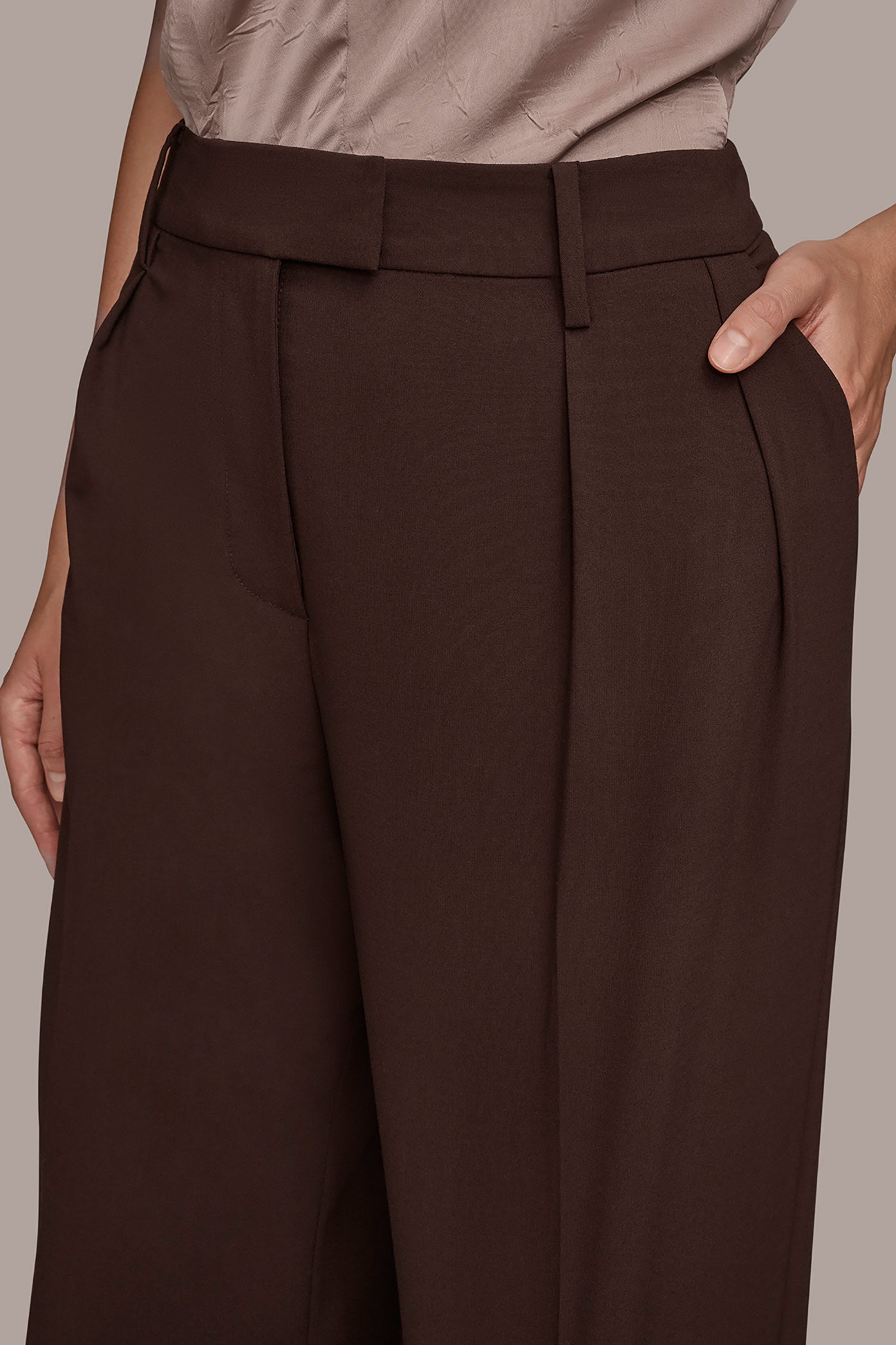 WIDE LEG WITH TAB WAIST VIEW 4 | Clothing