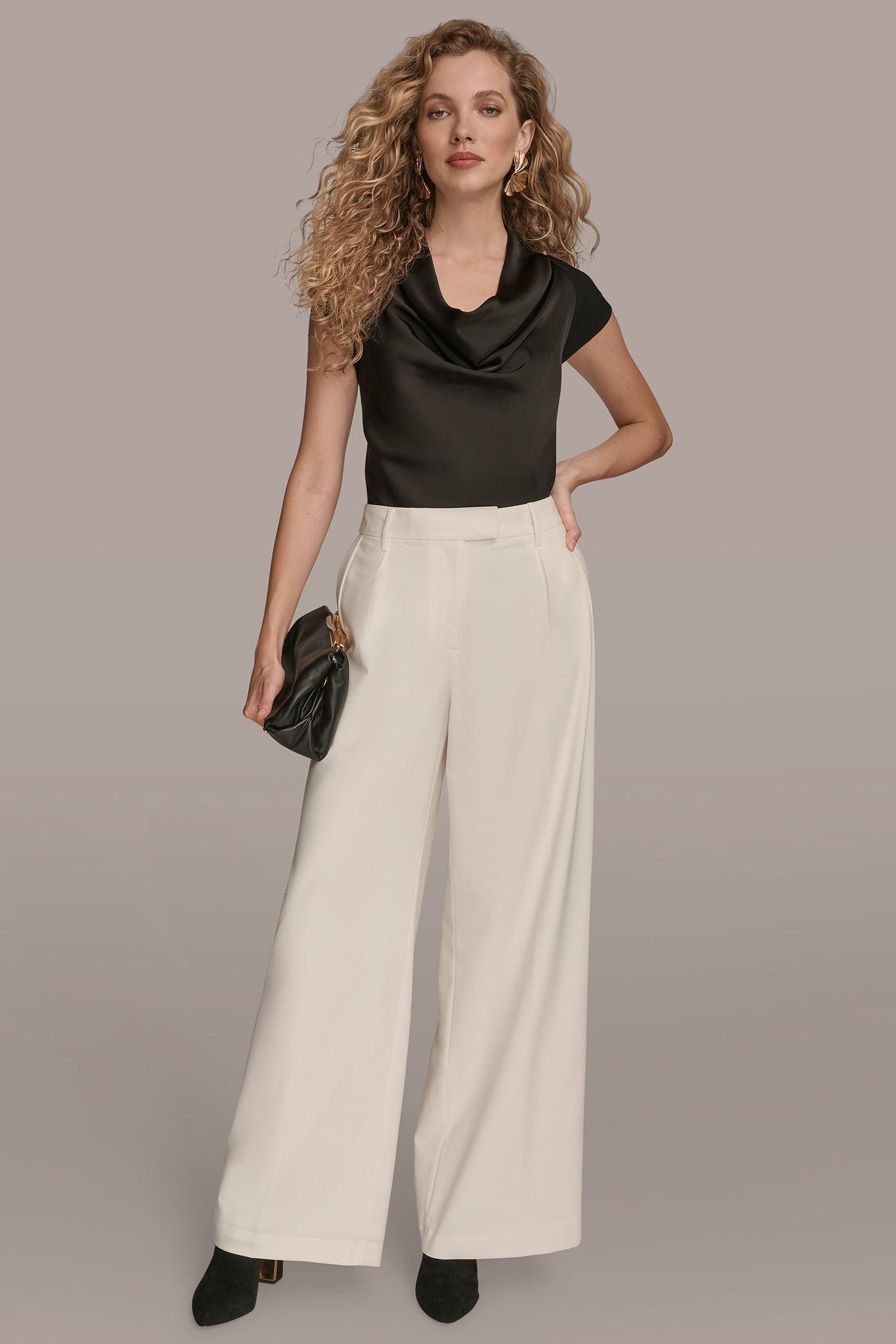 WIDE LEG WITH TAB WAIST VIEW 5 | Clothing