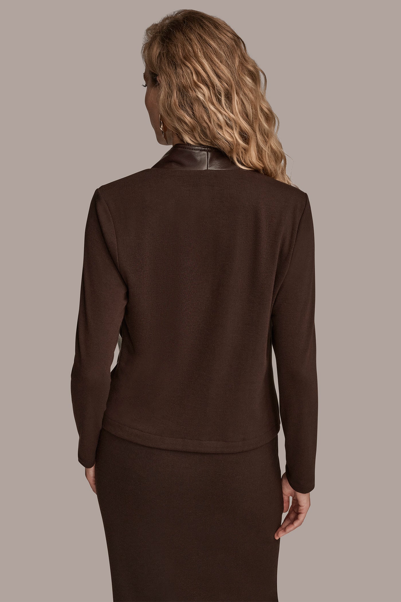 DRAPED PANELED FLYAWAY JACKET | View 2 | Blazers & Vests