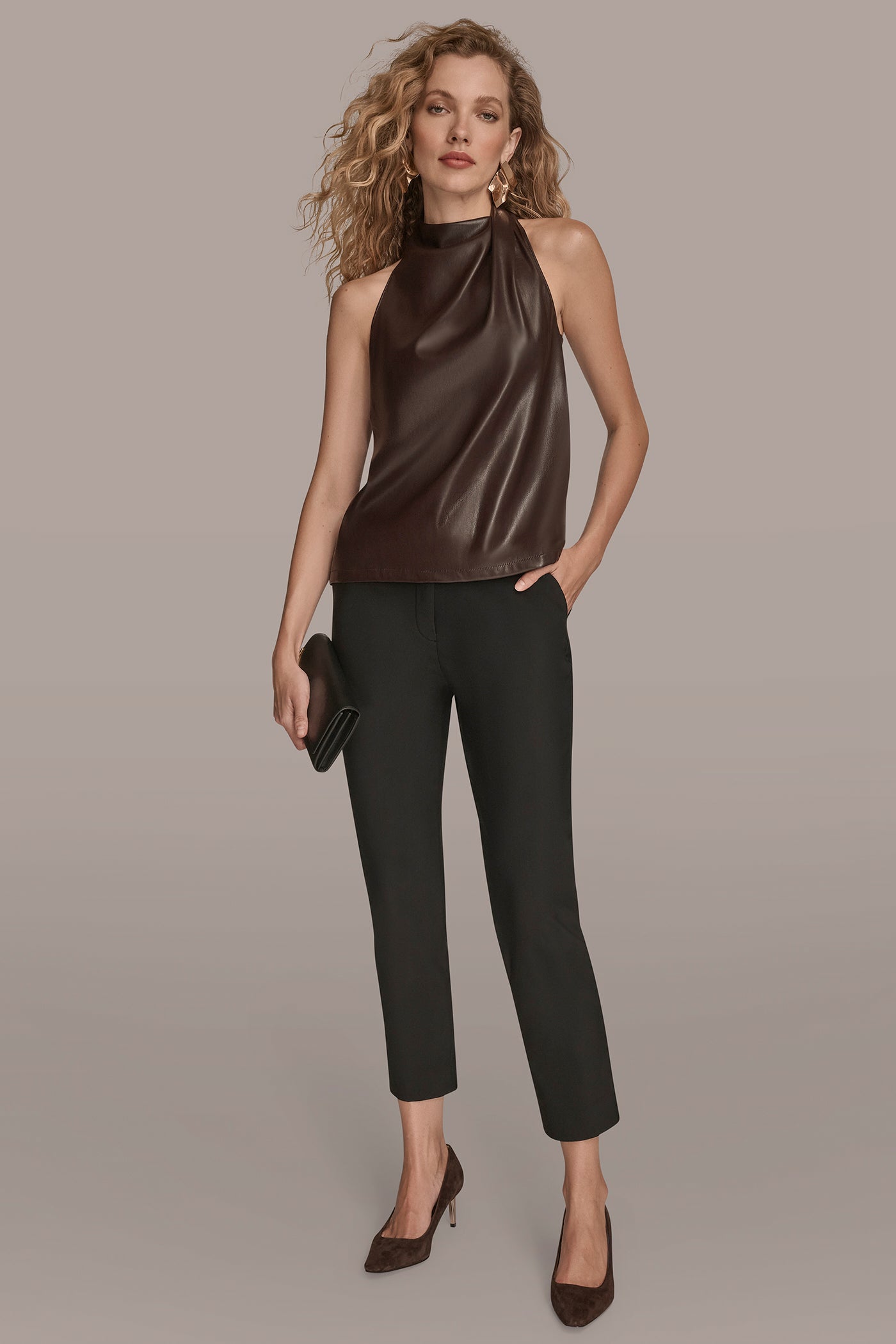 ASYMMETRIC MOCK-NECK GATHERED BLOUSE VIEW 5 | Fall Collection
