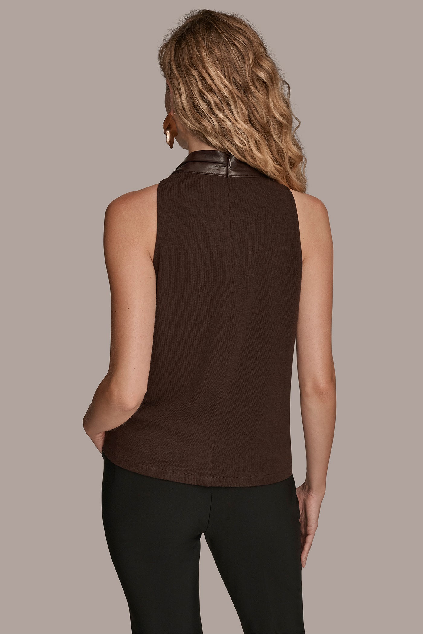 ASYMMETRIC MOCK-NECK GATHERED BLOUSE VIEW 3 | Fall Collection