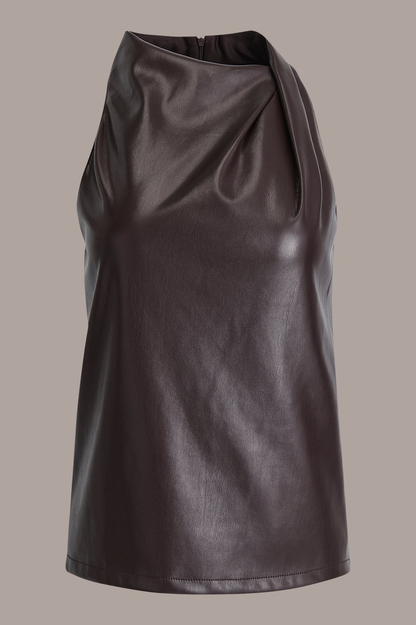 ASYMMETRIC MOCK-NECK GATHERED BLOUSE | View 2 | FRAGRANCE