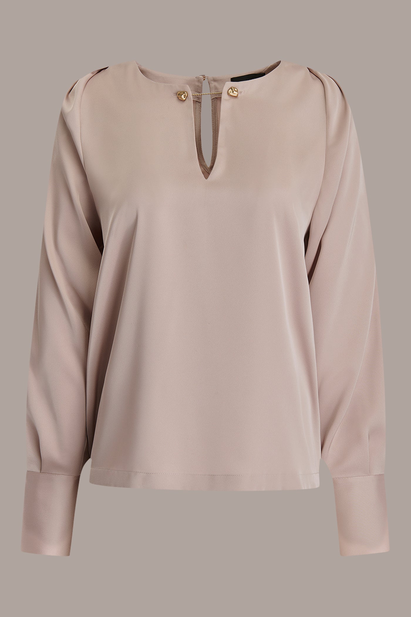 CHAIN-DETAILED SATIN TOP VIEW 7 | Tops & Sweaters