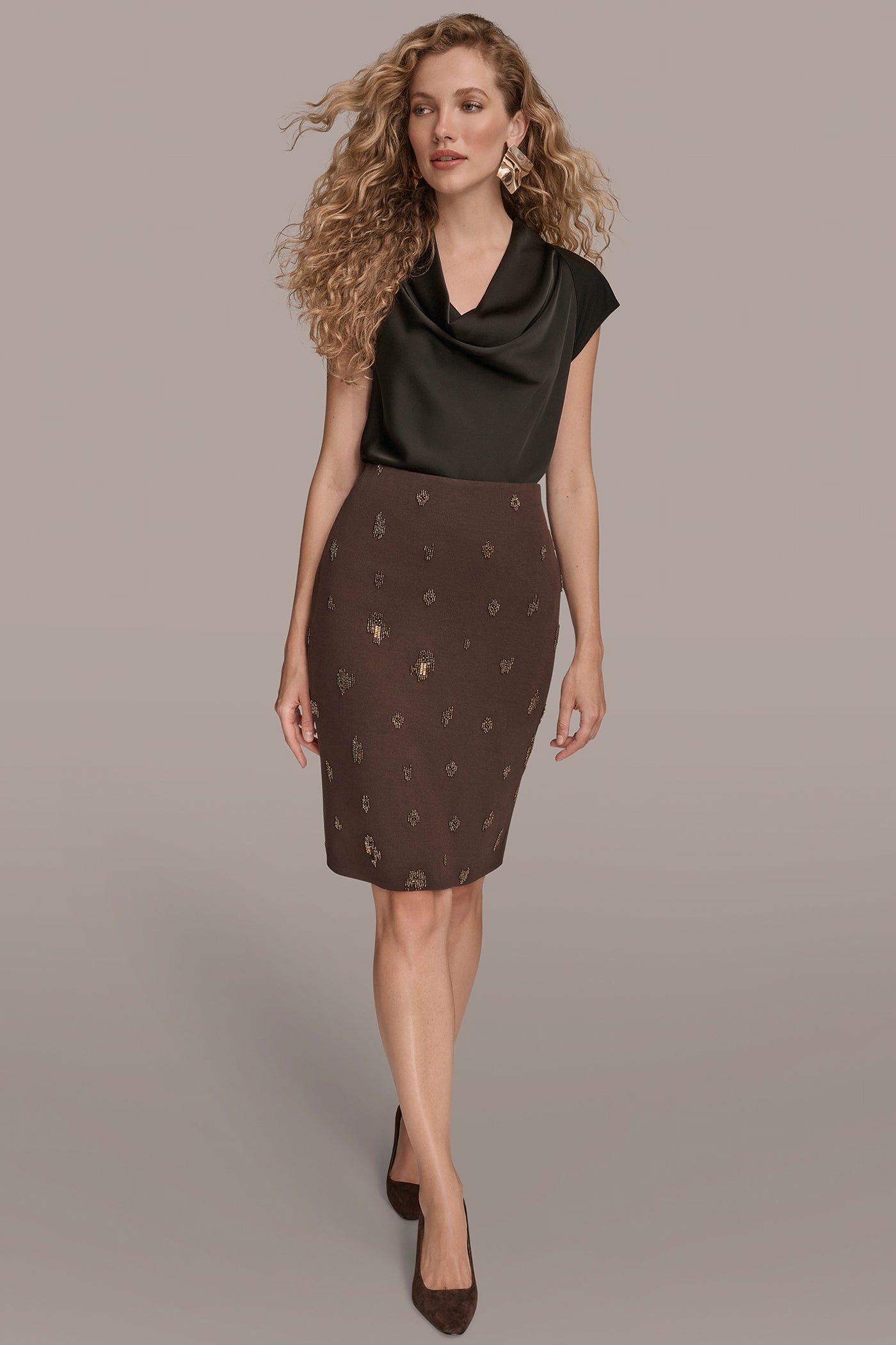 BEAD-EMBELLISHED PENCIL SKIRT VIEW 7 | Skirts
