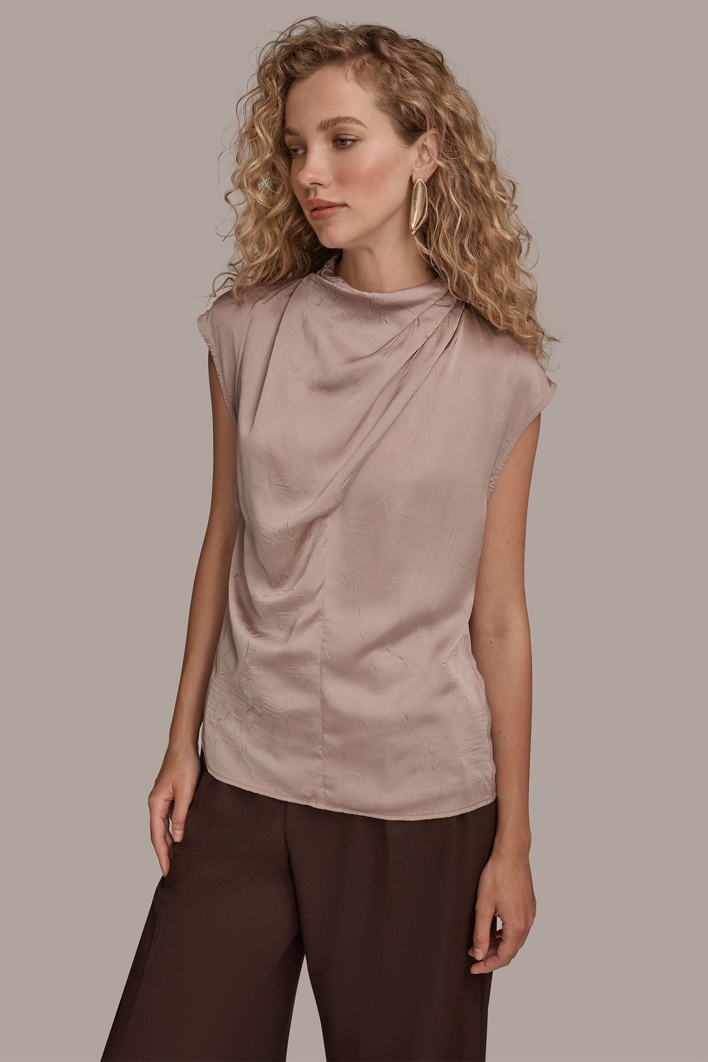 GATHERED CRINKLED TOP VIEW 3 | Tops