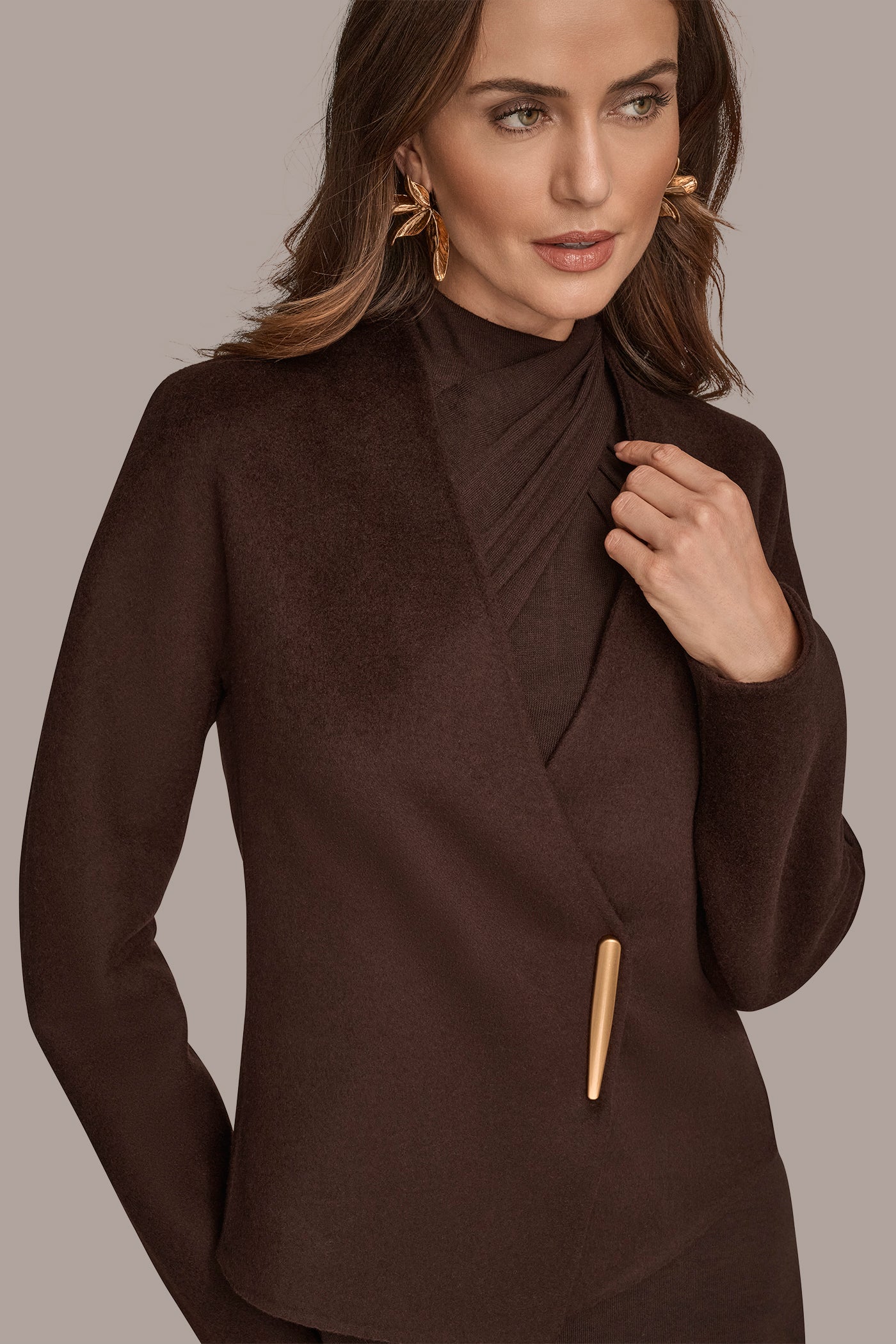 COLLARLESS EMBELLISHED WRAP JACKET VIEW 6 | New Arrivals