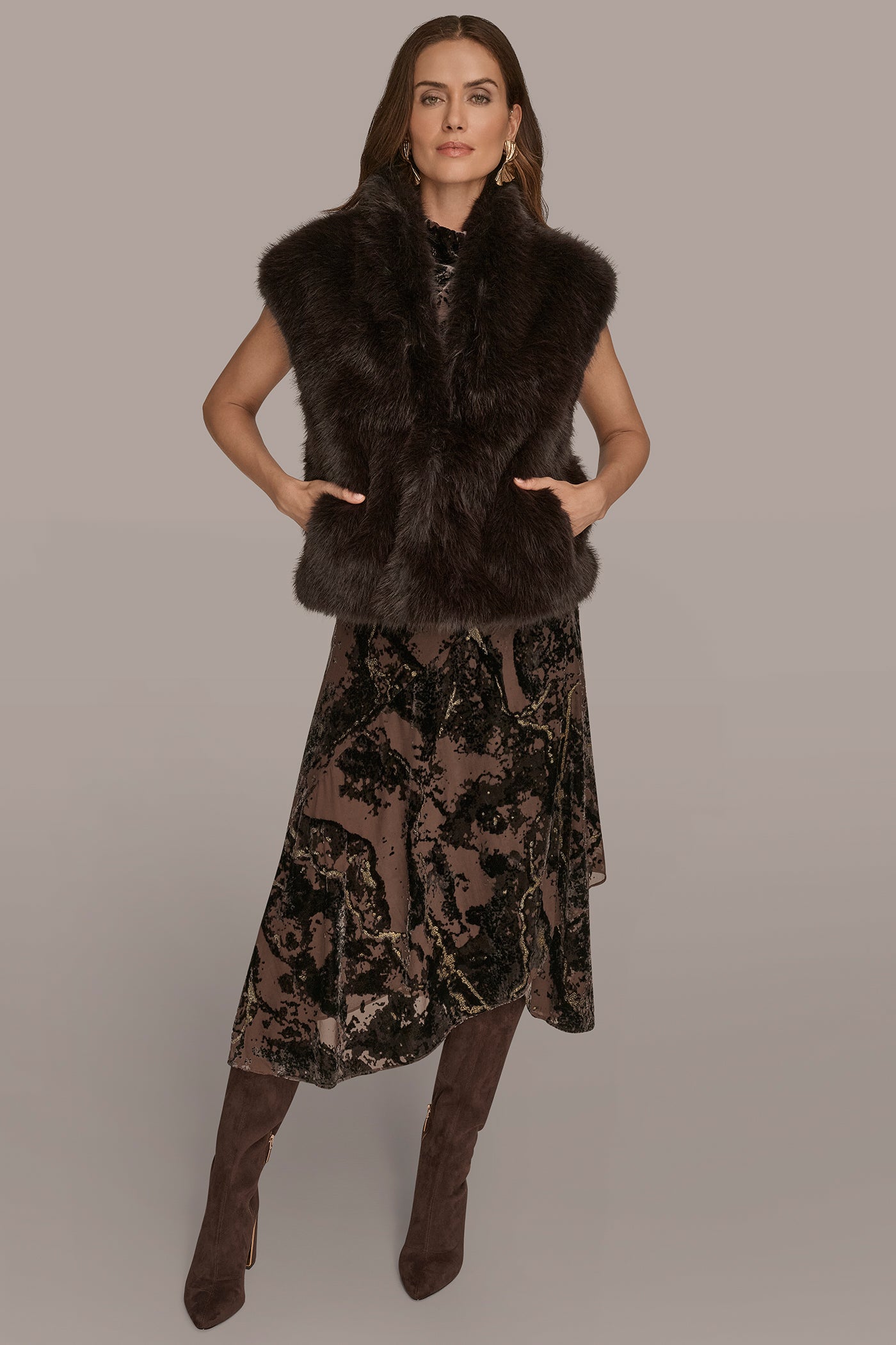 FAUX FUR VEST VIEW 5 | Clothing