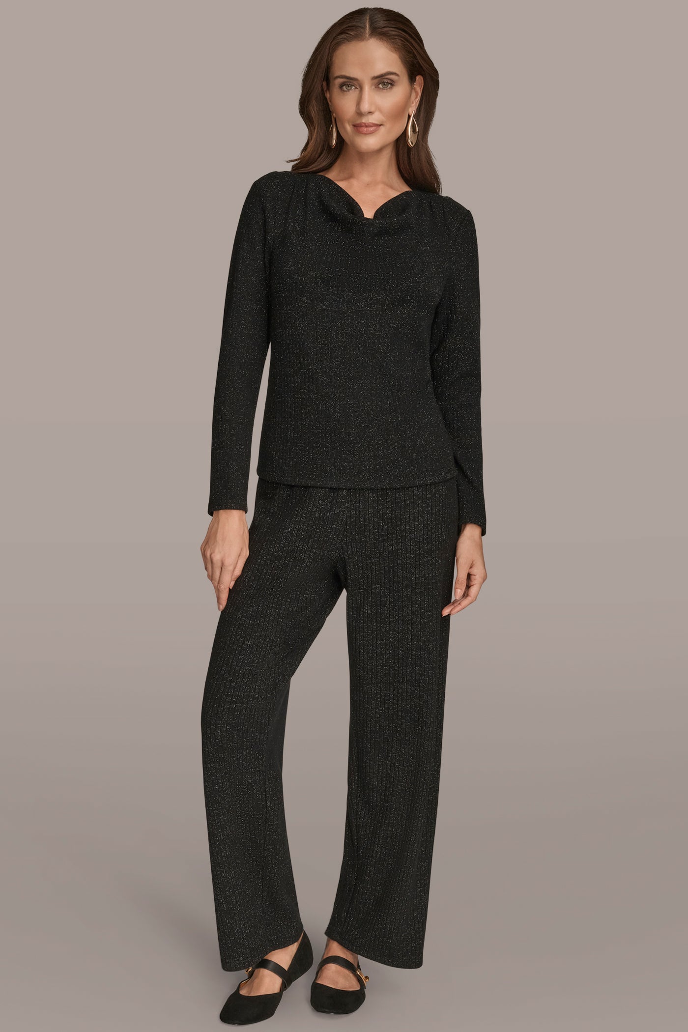 LONG SLEEVE COWL NECK VIEW 5 | Tops