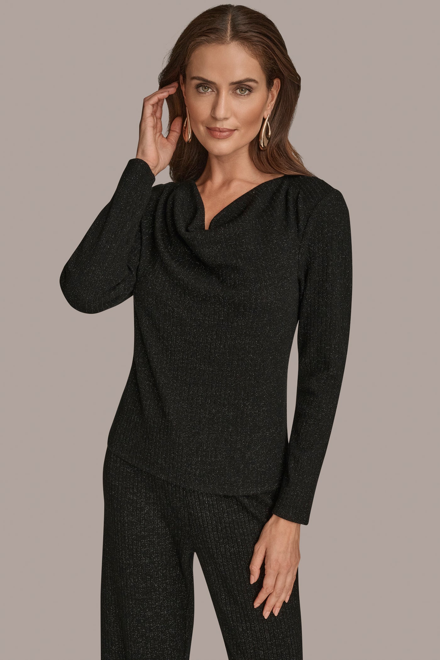 LONG SLEEVE COWL NECK | View 1 | Products