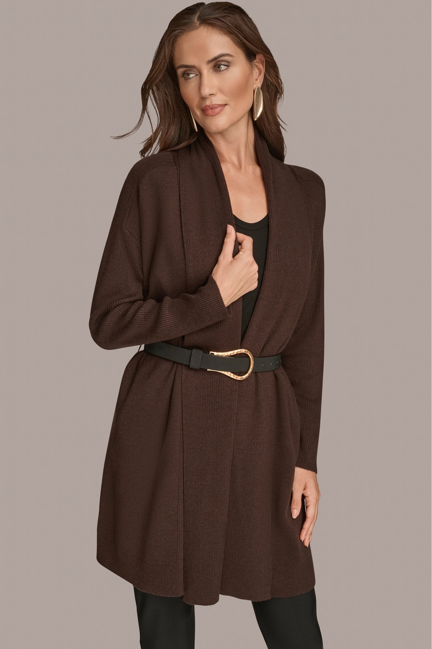 BELTED LONG CARDIGAN | View 1 | All Products