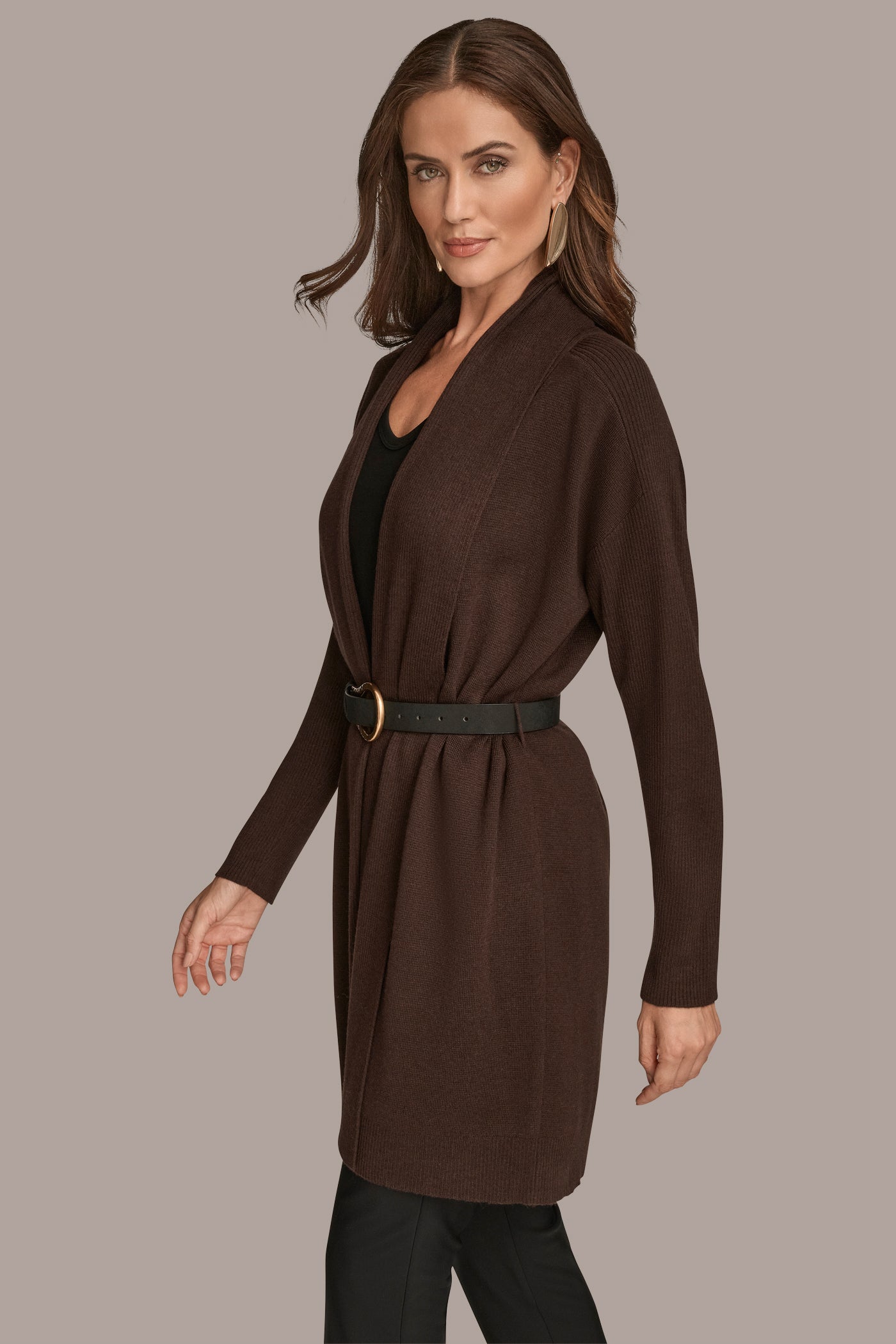 BELTED LONG CARDIGAN VIEW 4 | All Products
