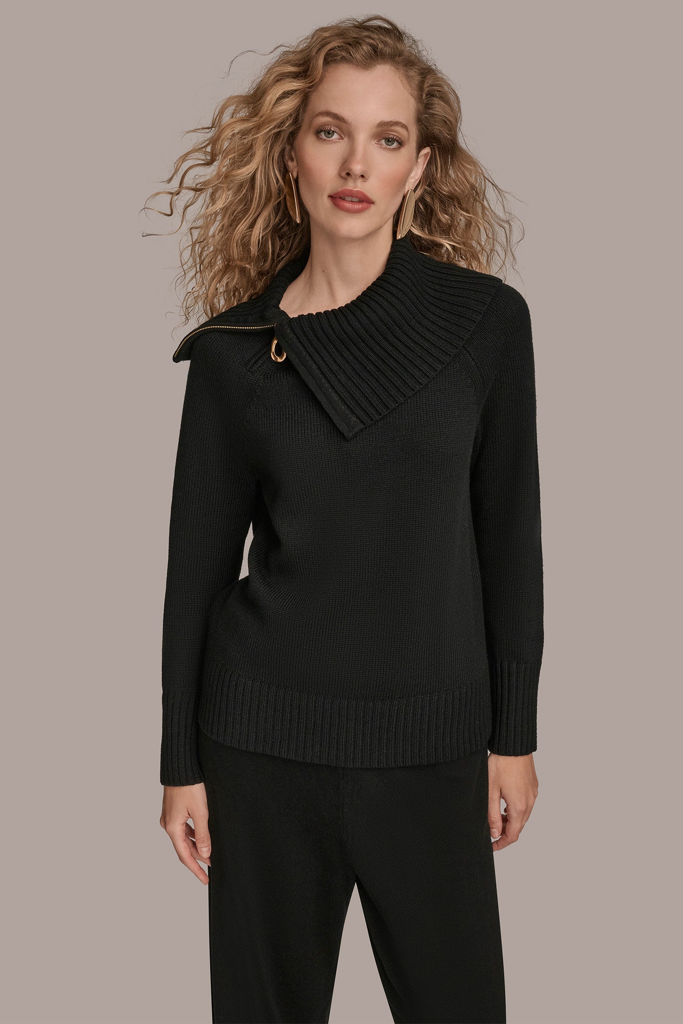 LONG SLEEVE WITH ZIP DETAIL COLLAR | View 1 | All Products