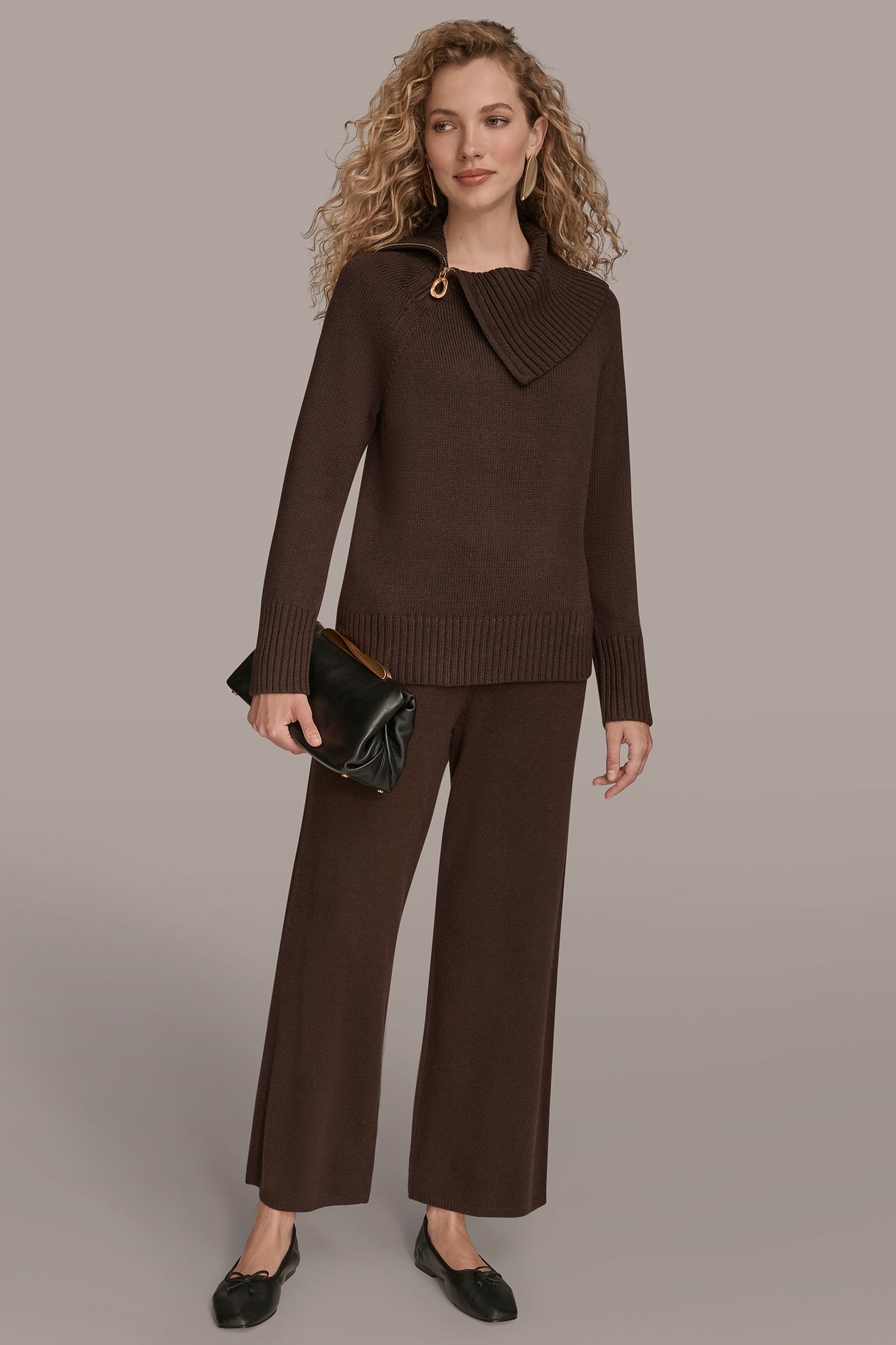 ZIP-DETAILED SPLIT-NECK SWEATER VIEW 6 | Included in discounts