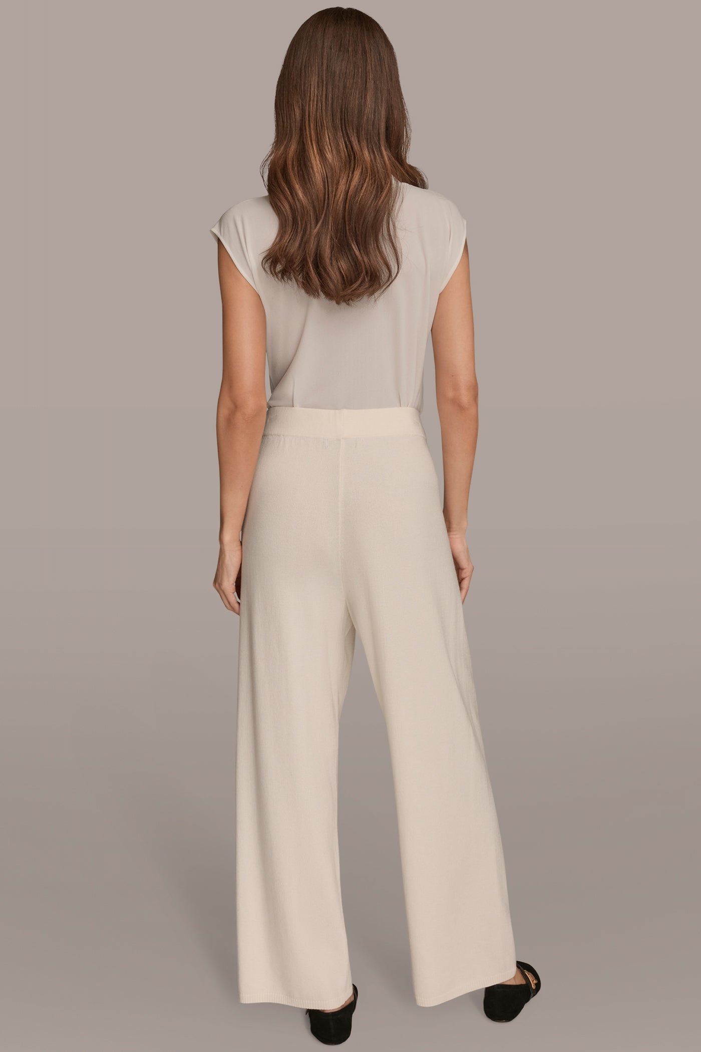 HIGH-RISE WIDE-LEG SWEATER ANKLE PANT VIEW 5 | Pants