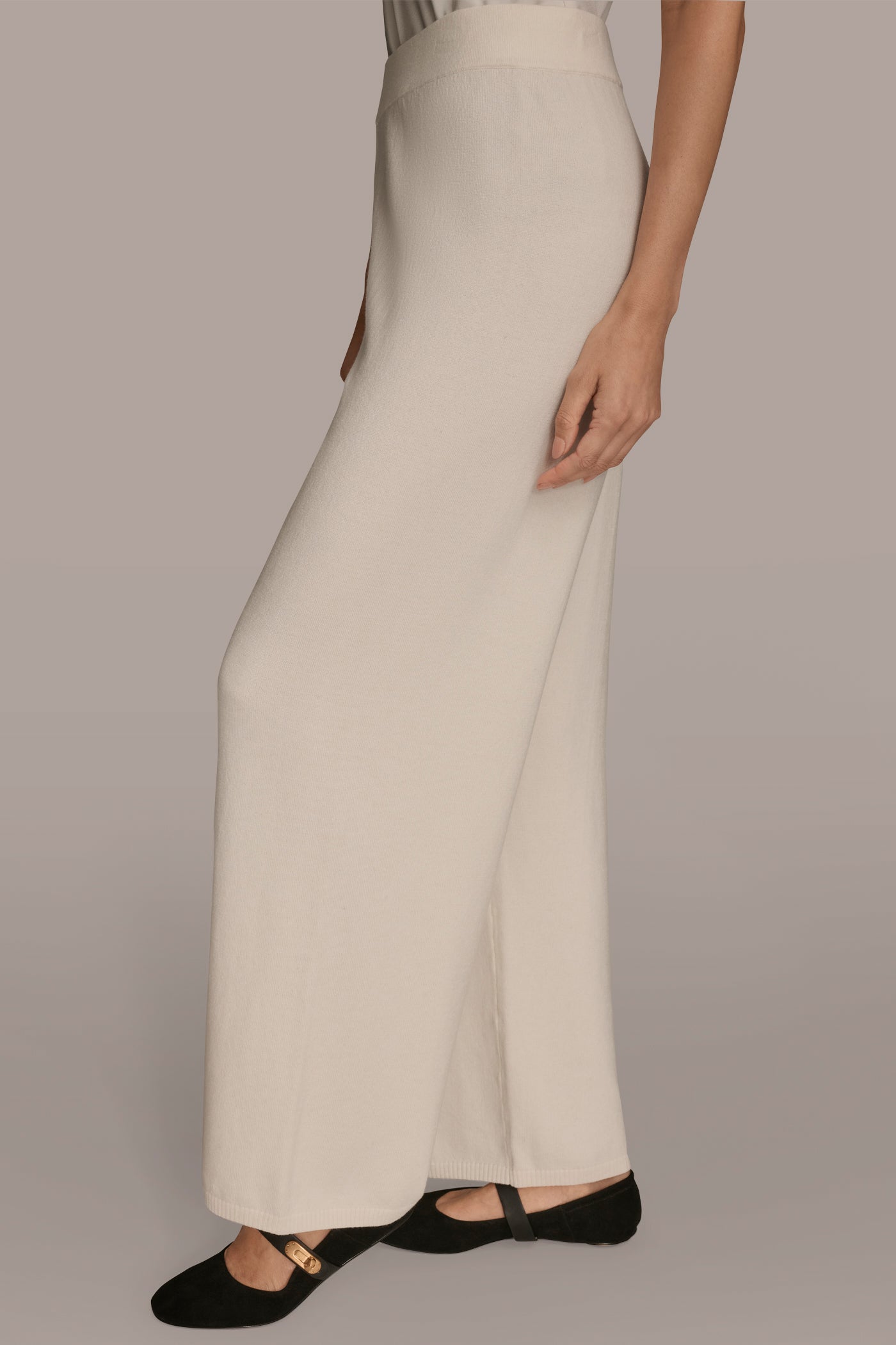 HIGH-RISE WIDE-LEG SWEATER ANKLE PANT VIEW 3 | Pants