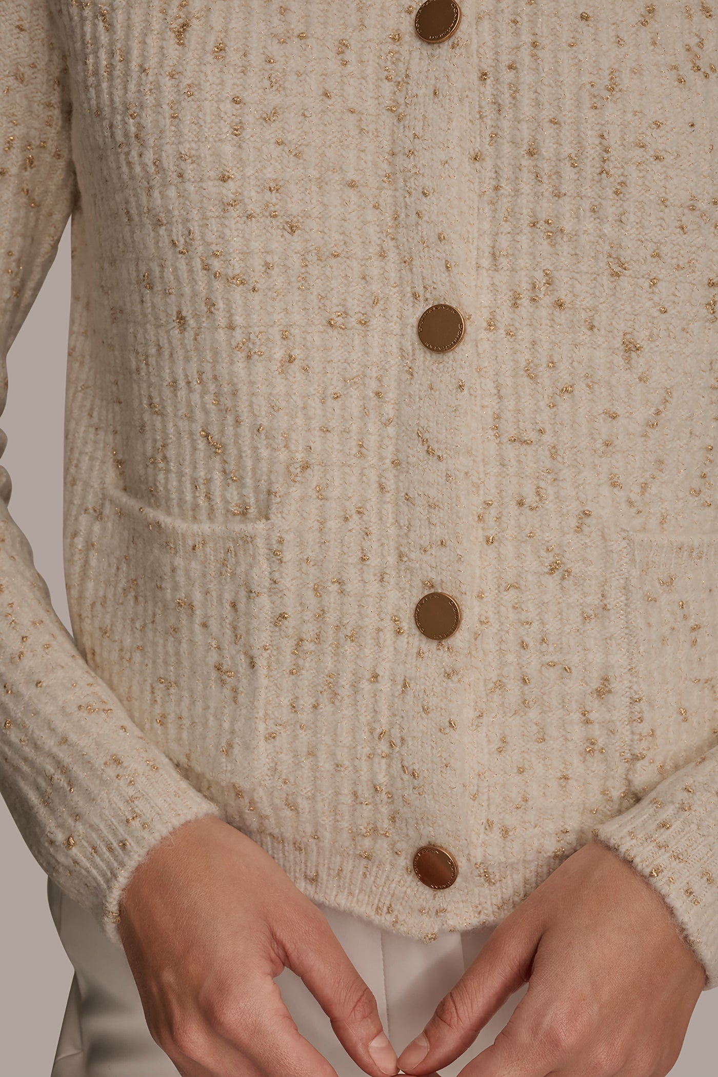 LONG SLEEVE BUTTON UP CARDIGAIN WITH POCKETS VIEW 5