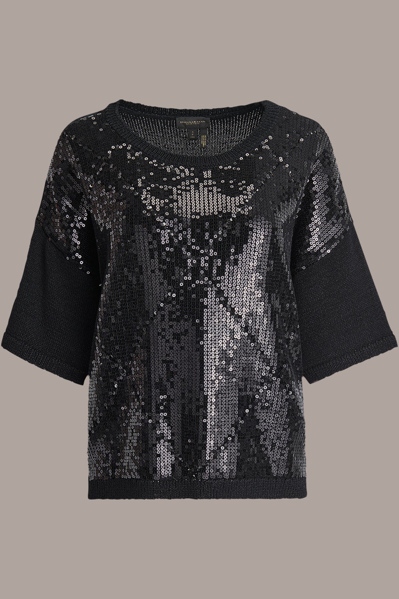 SEQUIN-PANELED DIAMOND STITCH SWEATER VIEW 7 | New Arrivals