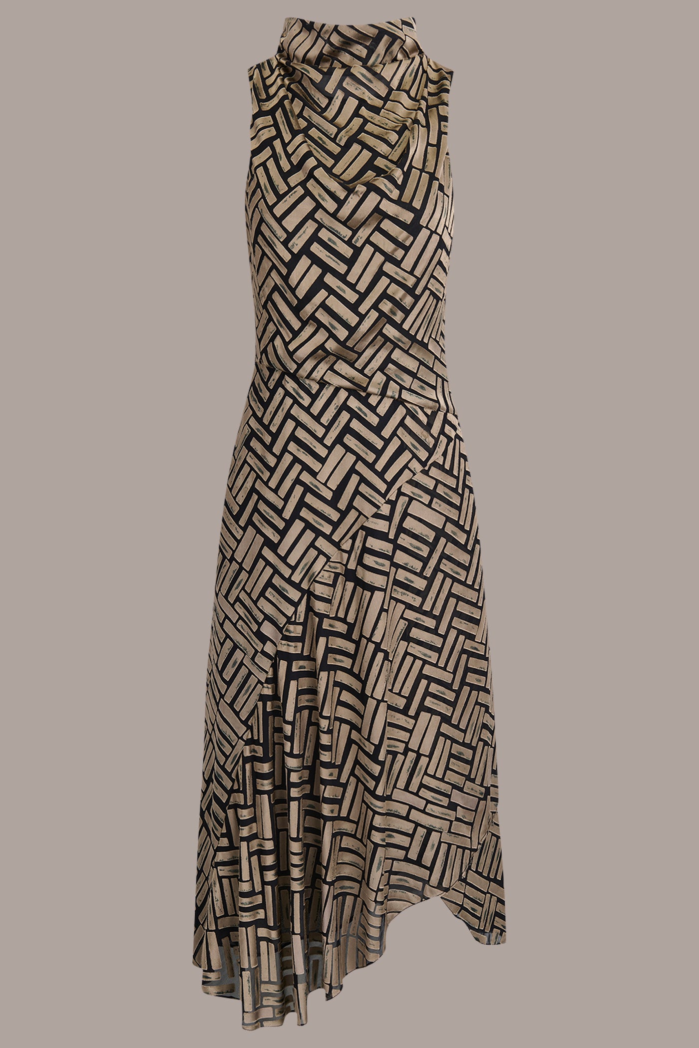 BELTED ASYMMETRIC BURNOUT MIDI DRESS VIEW 7 | Dresses & Jumpsuits