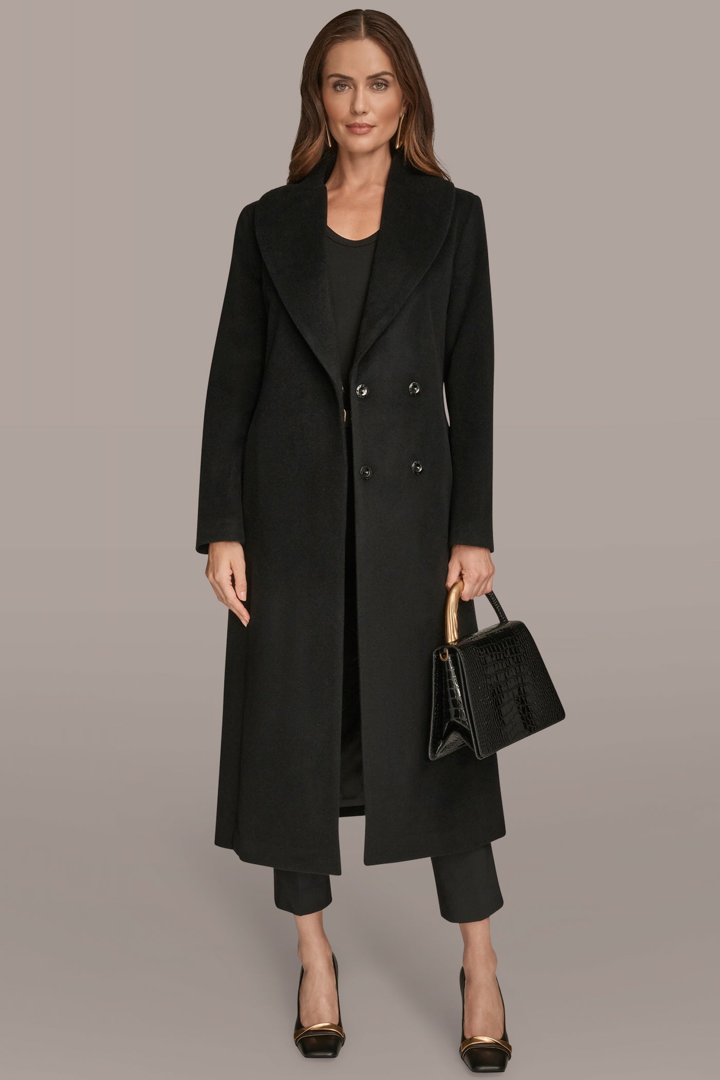 SHAWL-COLLAR BELTED COAT | View 2 | Luxe Layers