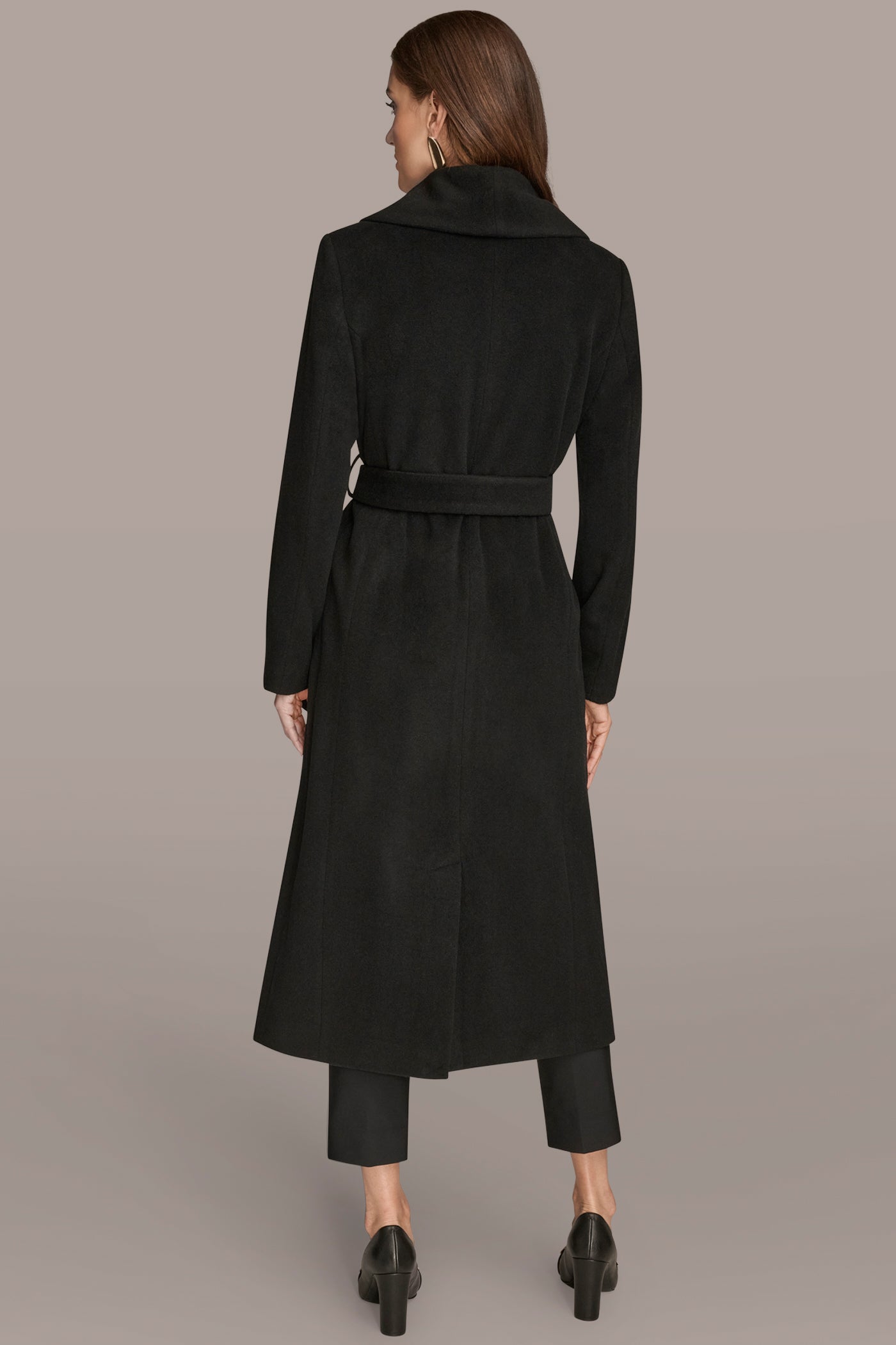 SHAWL-COLLAR BELTED COAT VIEW 8 | Luxe Layers