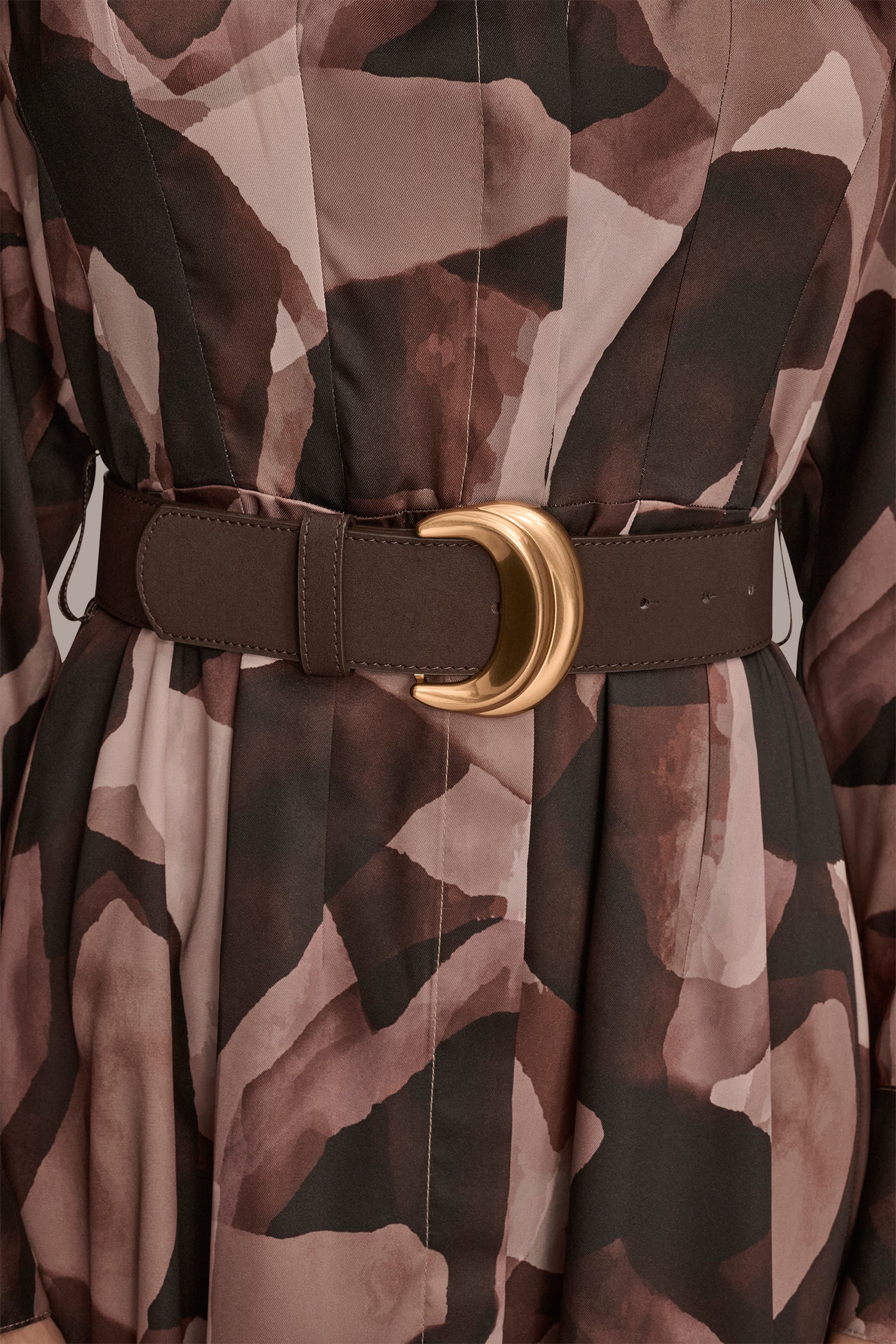 BELTED COLLARLESS MIDI SHIRT DRESS VIEW 6 | Dresses & Jumpsuits