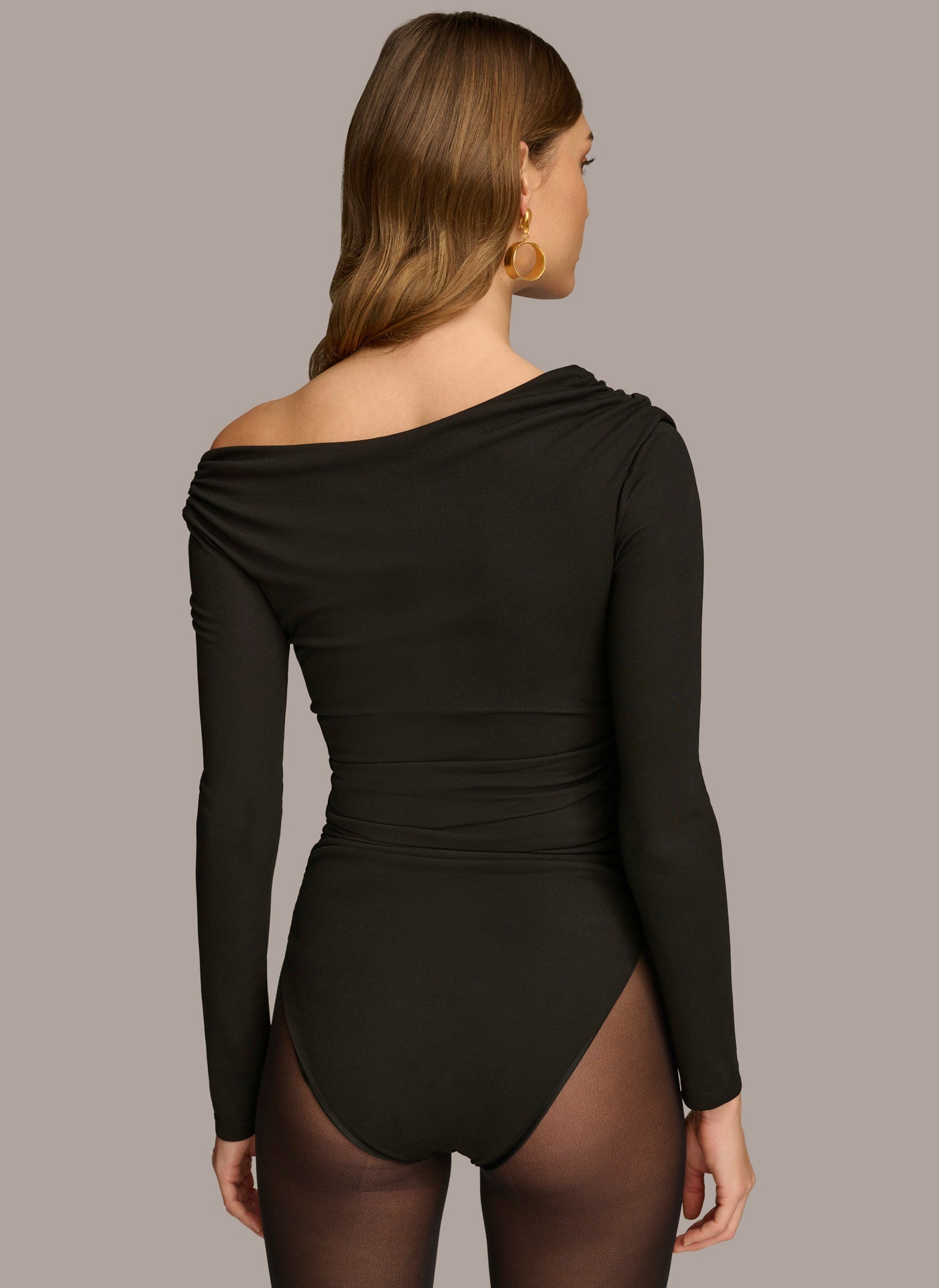 Long Sleeve Catsuit - Off-Black