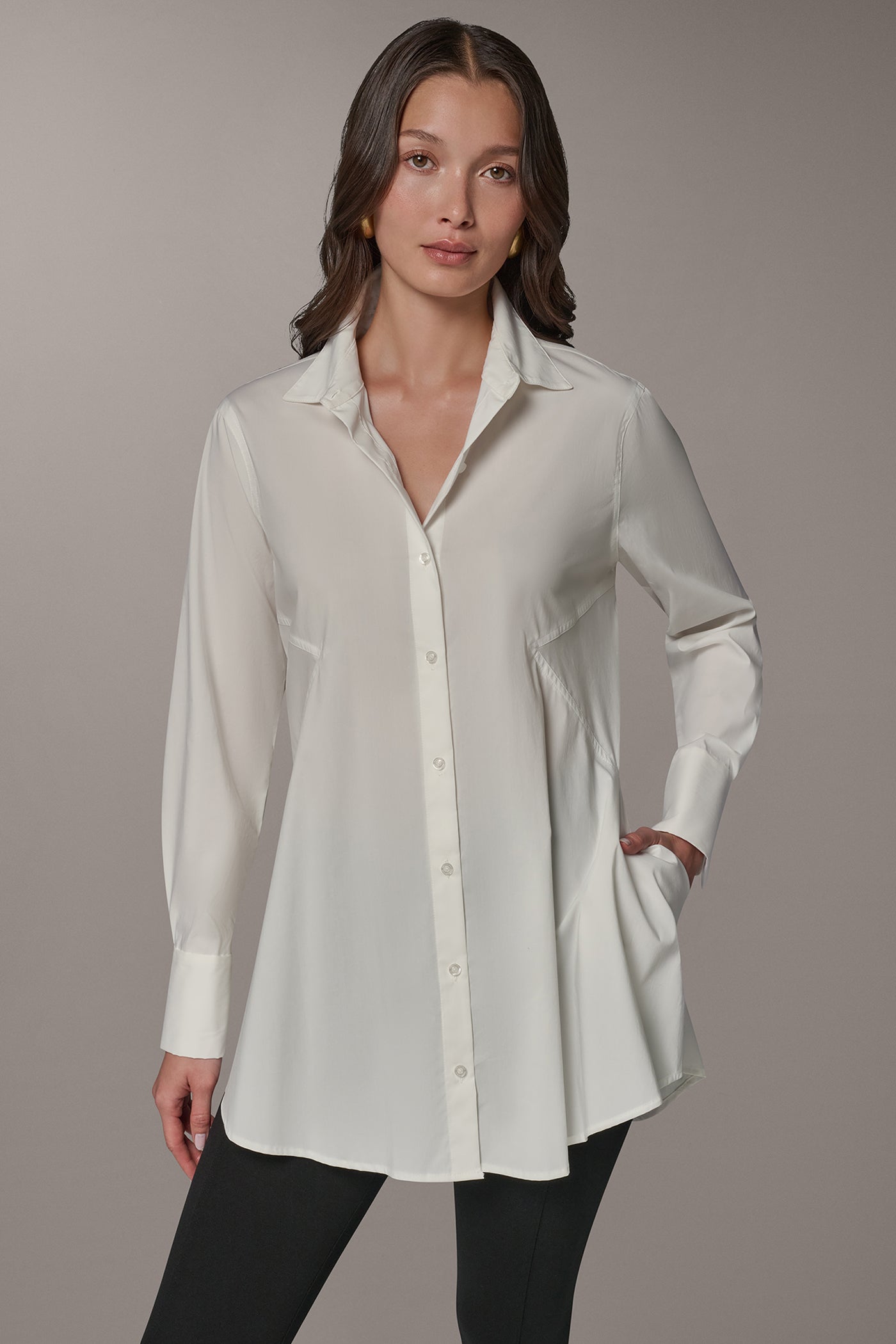 BUTTON FRONT A-LINE TUNIC
