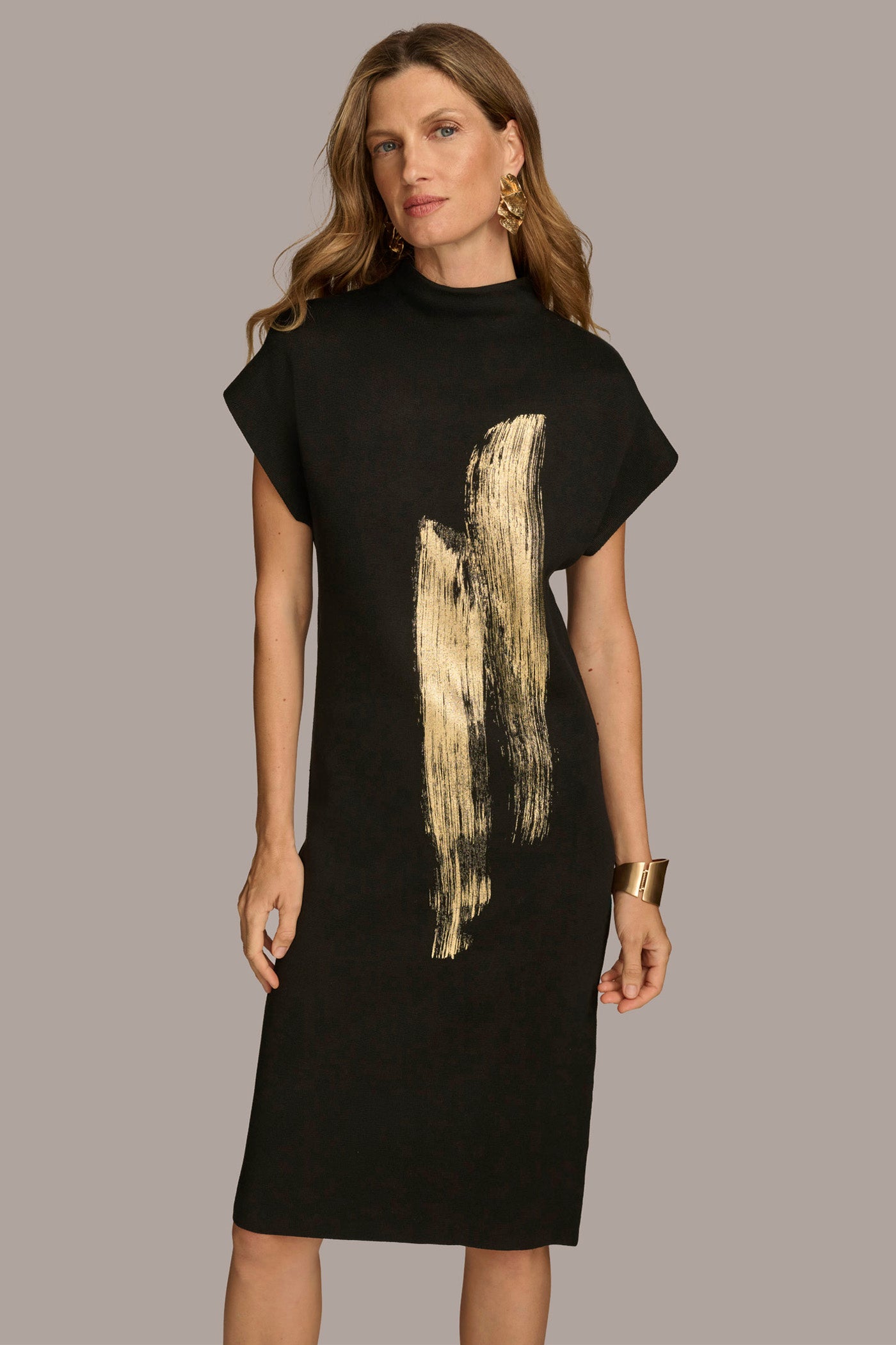 BRUSHSTROKE DRESS VIEW 3 | Black Dresses