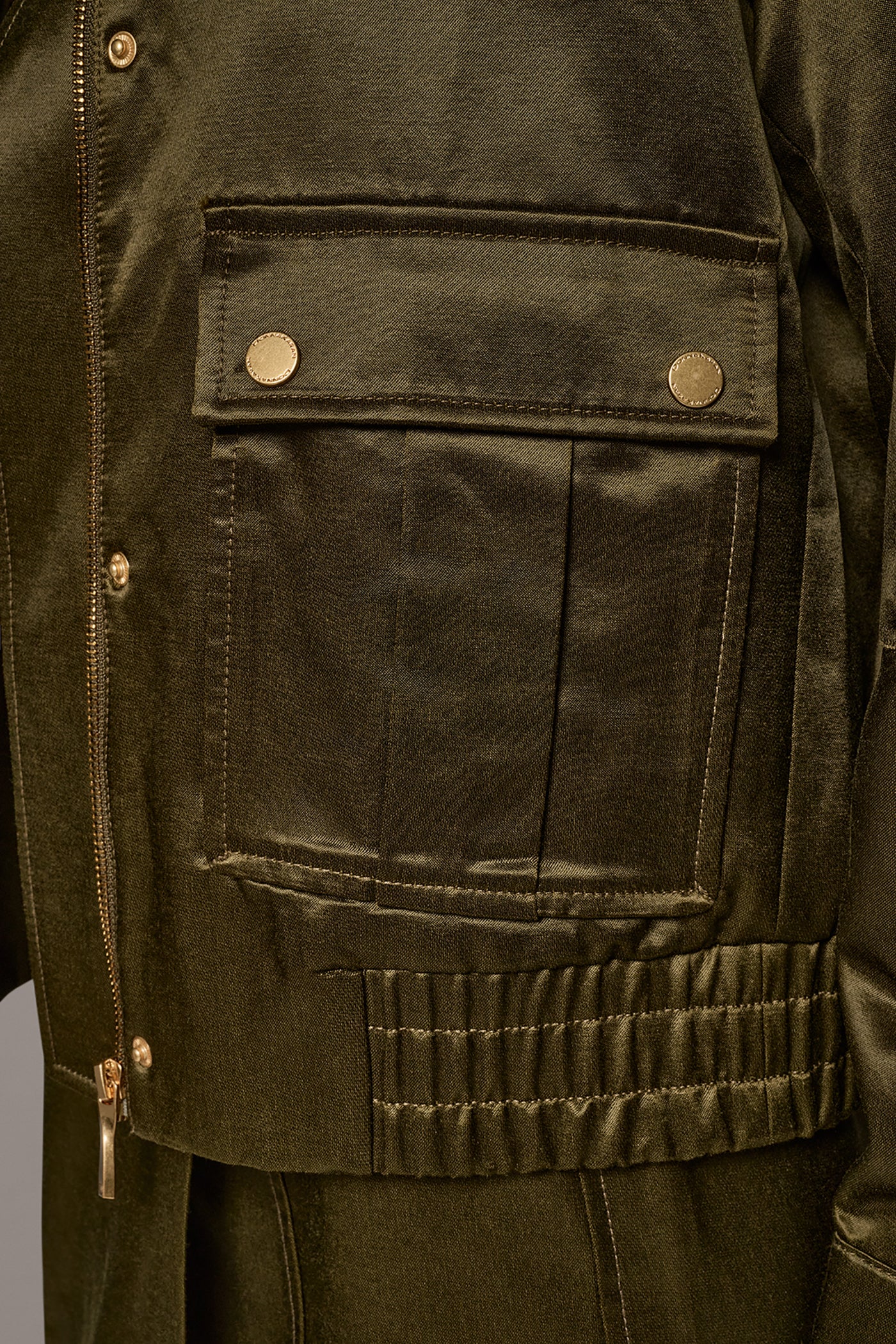 SATIN LONG SLEEVE ZIP JACKET VIEW 8 | Clothing