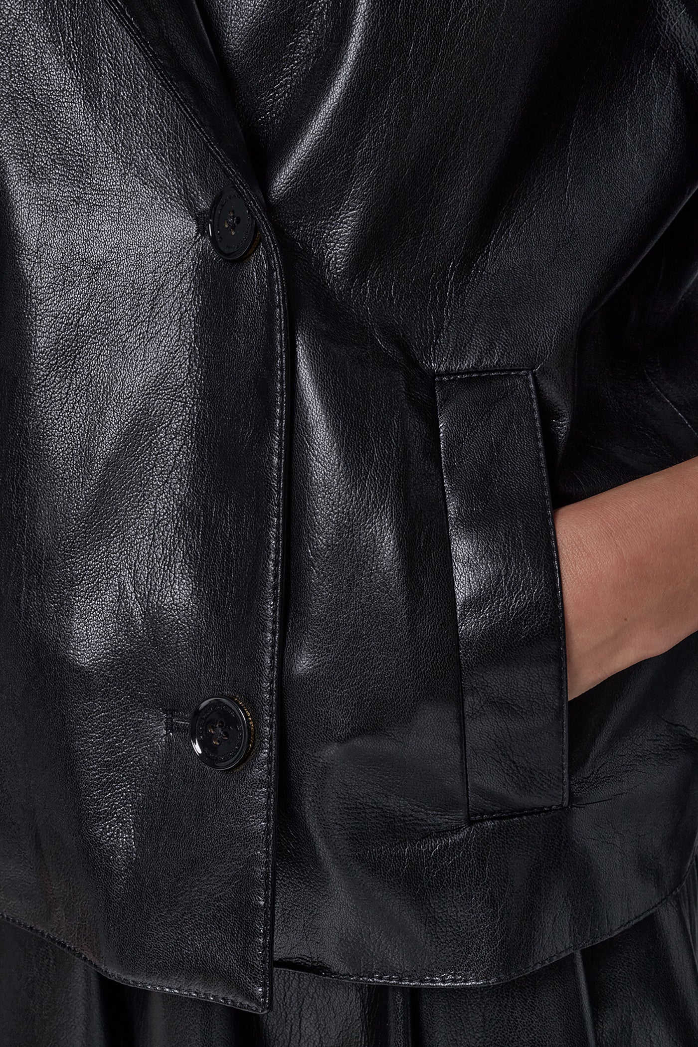 DOUBLE BREASTED ROLL SLEEVE JACKET VIEW 8 | Pre-Fall Collection