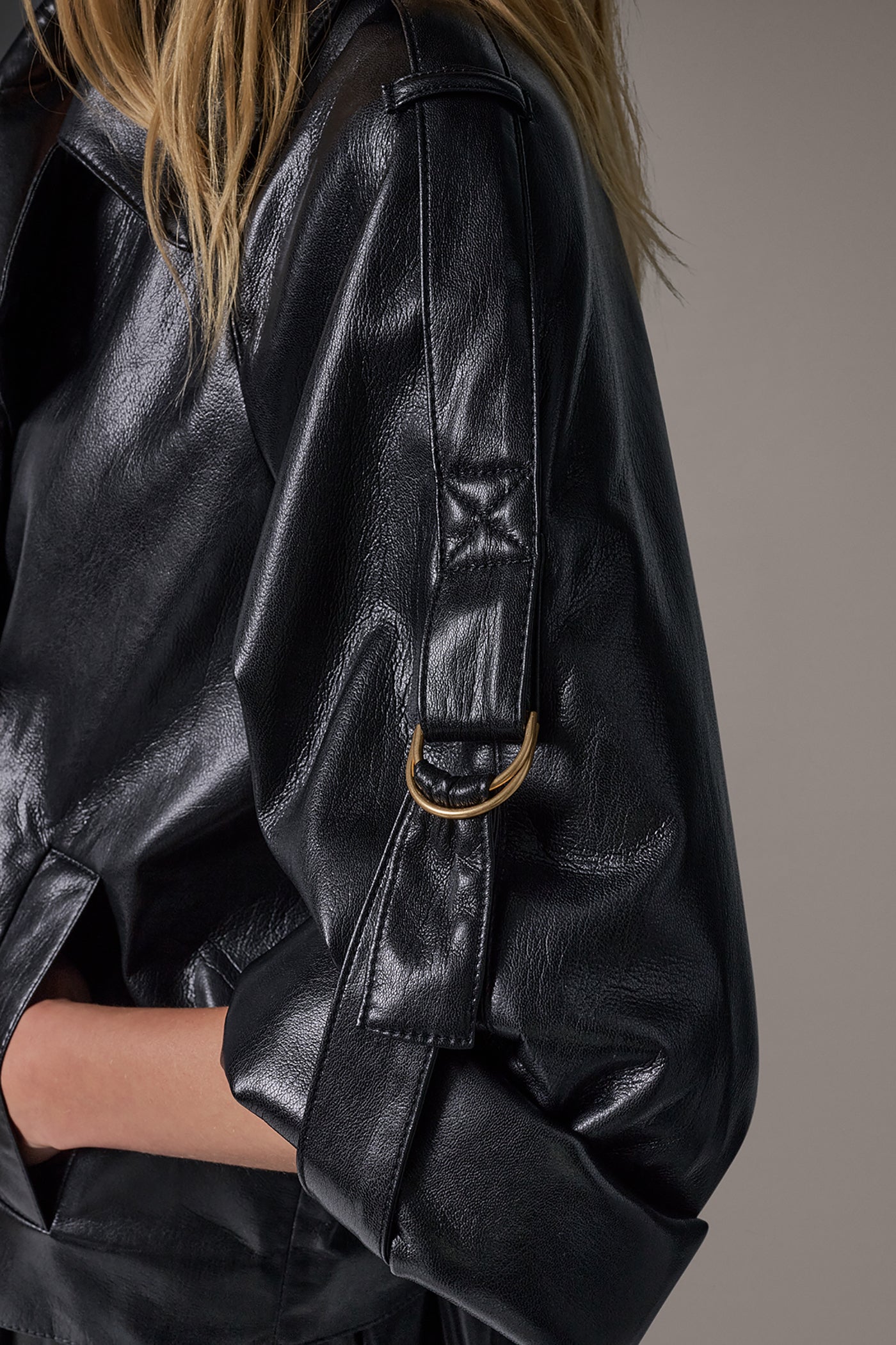 DOUBLE BREASTED ROLL SLEEVE JACKET VIEW 7 | Pre-Fall Collection