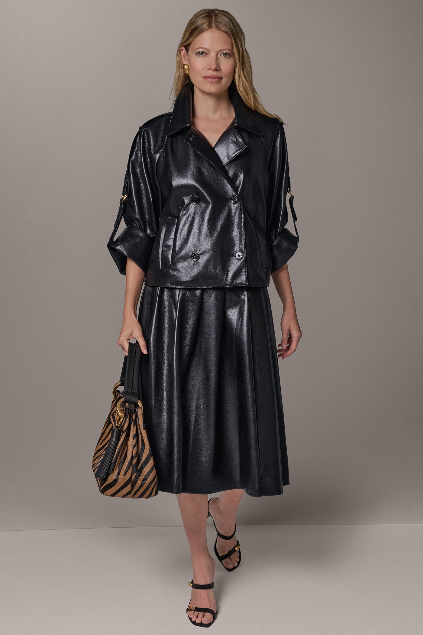 DOUBLE BREASTED ROLL SLEEVE JACKET VIEW 10 | Pre-Fall Collection
