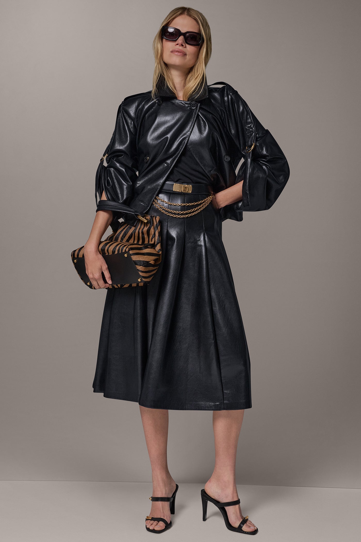 DOUBLE BREASTED ROLL SLEEVE JACKET VIEW 12 | Pre-Fall Collection
