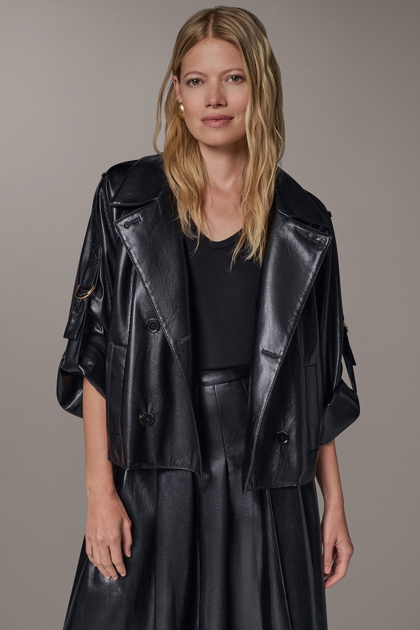 DOUBLE BREASTED ROLL SLEEVE JACKET VIEW 5 | Pre-Fall Collection