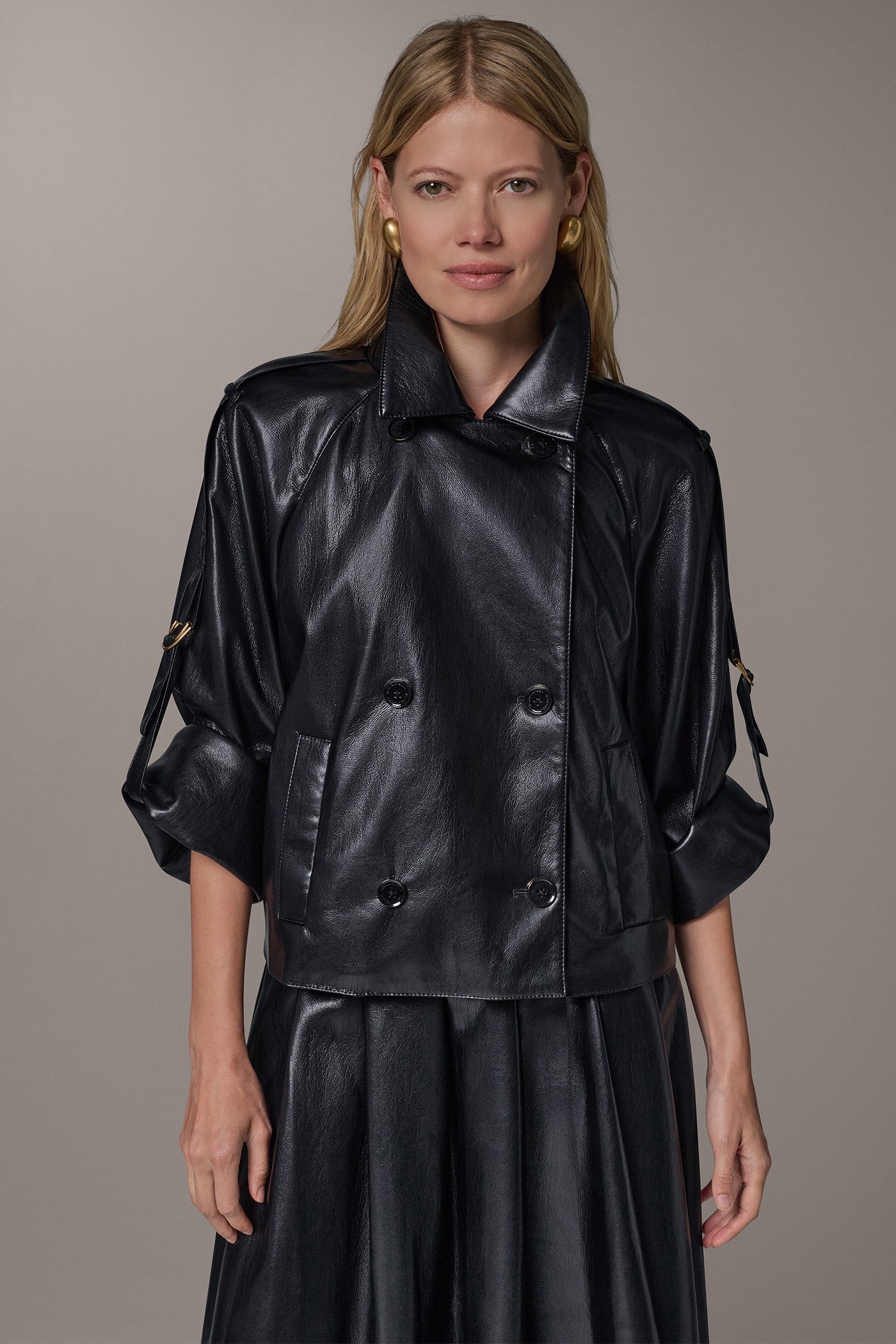 DOUBLE BREASTED ROLL SLEEVE JACKET VIEW 6 | Pre-Fall Collection